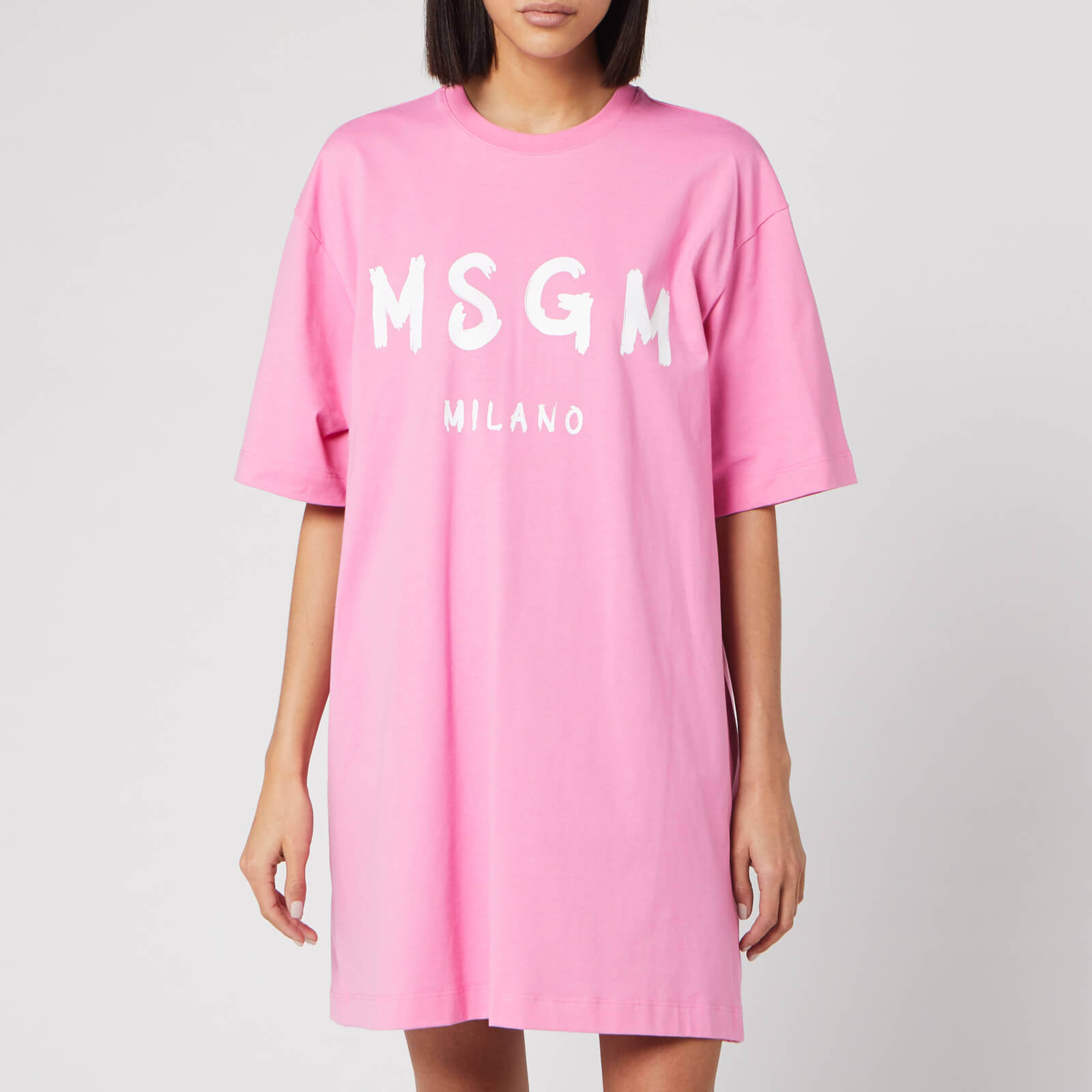 MSGM Women's T-Shirt Dress - Pink - XS | Coggles