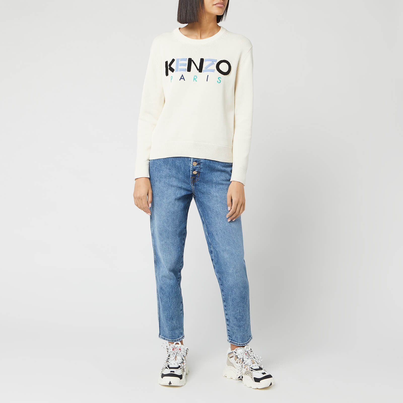 KENZO Women's Kenzo Paris Jumper - Ecru - XS | Coggles