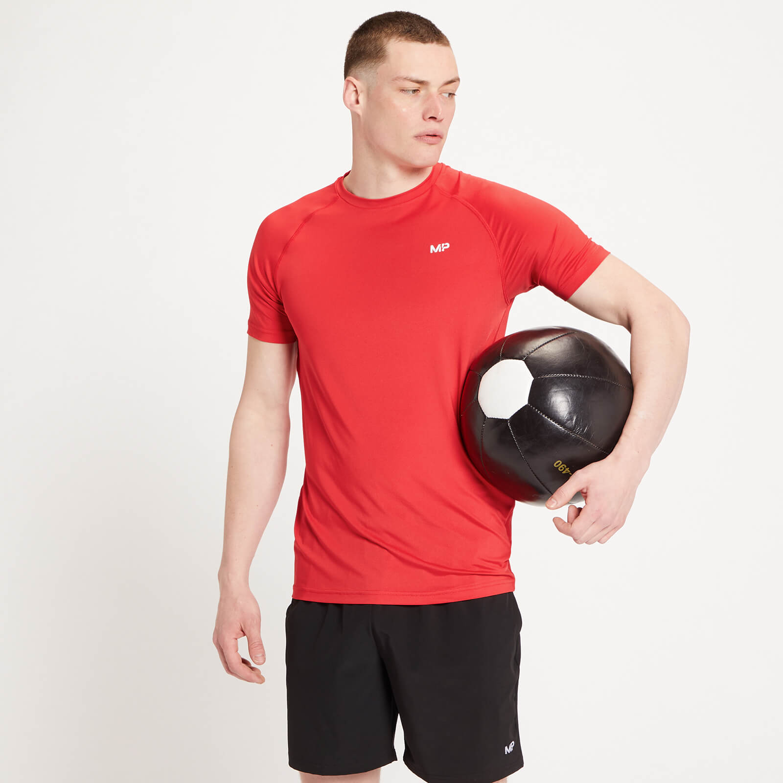 MP muška majica za trening Essential – crvena - XS