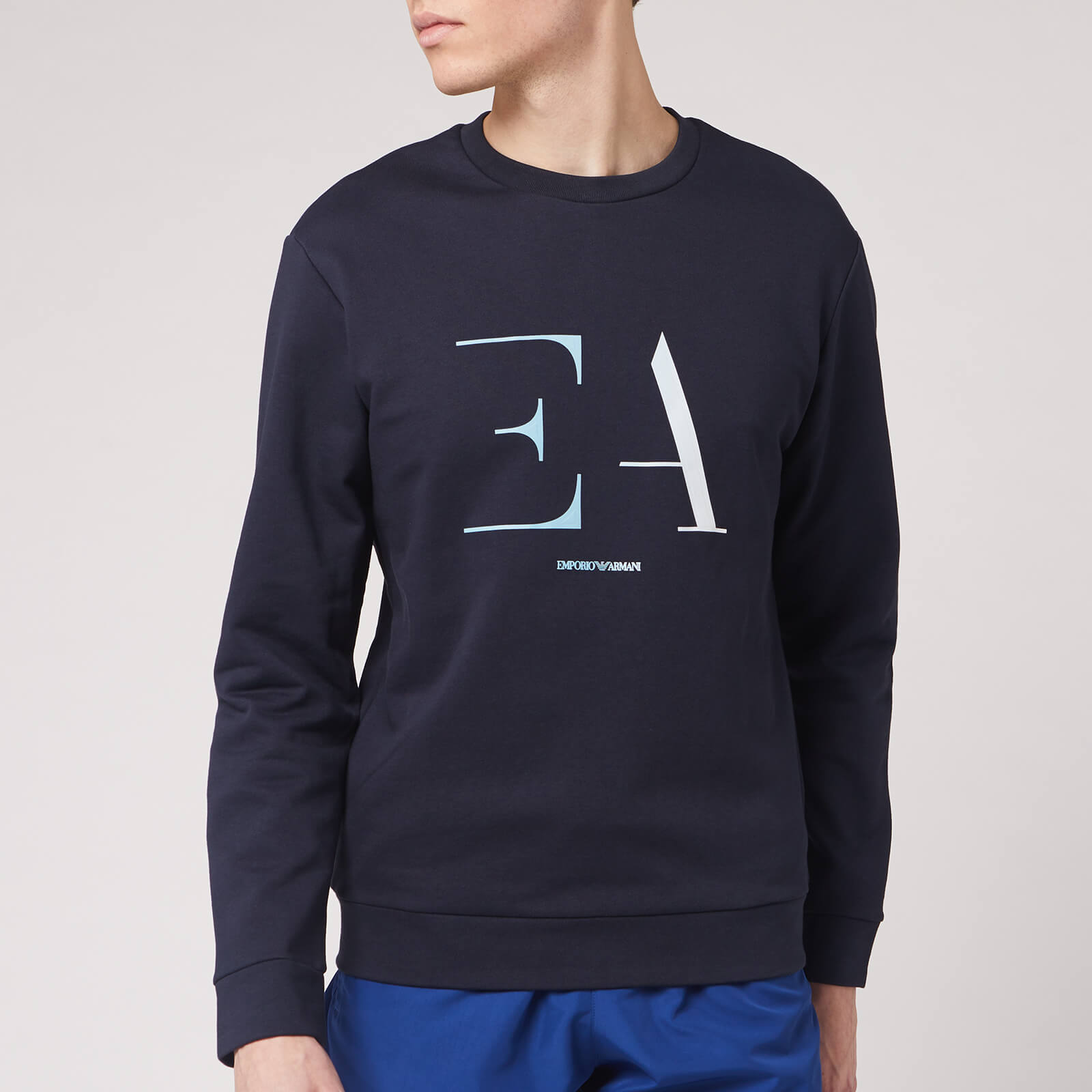 Emporio Armani Men's Gradient Ea Logo Sweatshirt - Navy - S