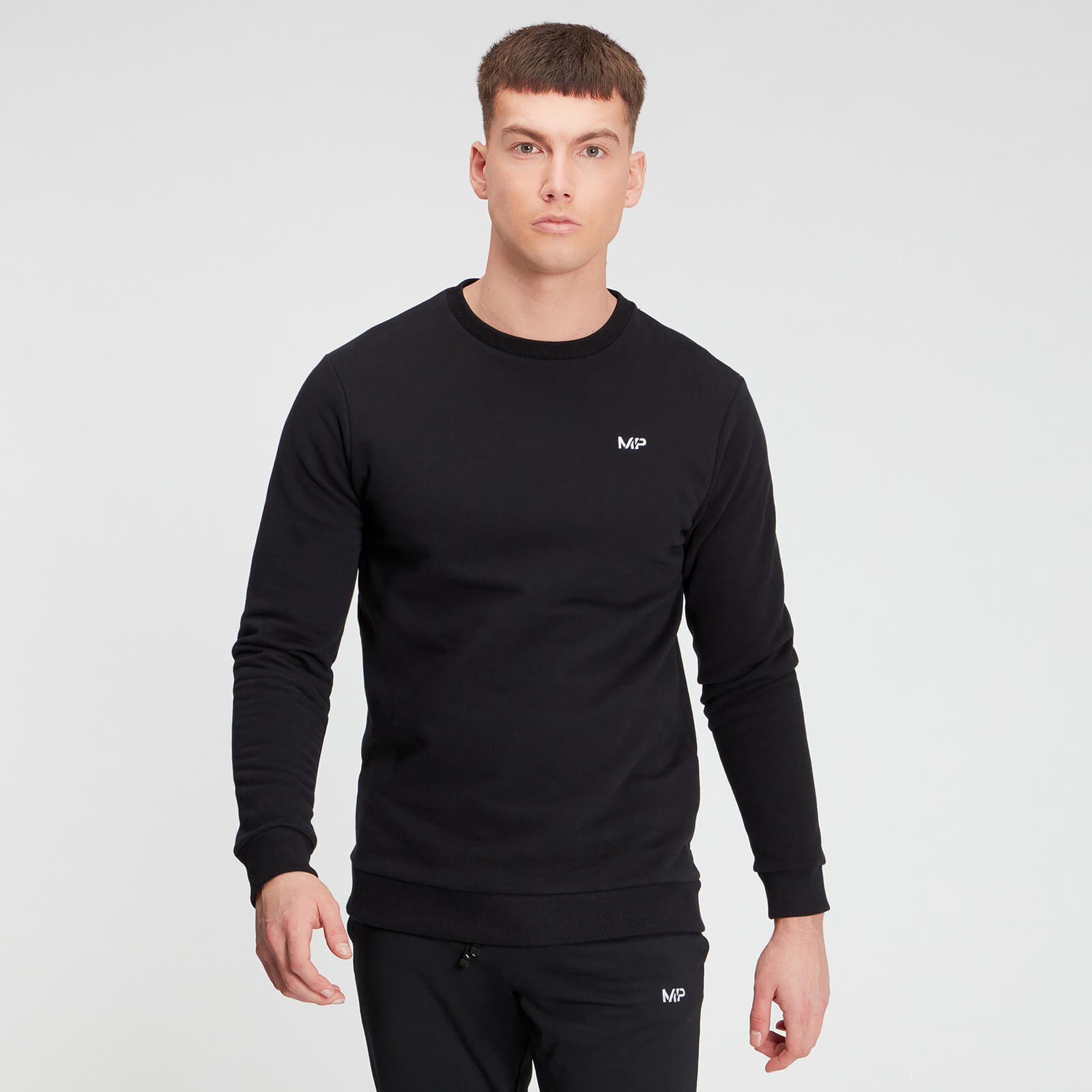 MP Мъжки основни дрехи Пуловер - черен - XXL