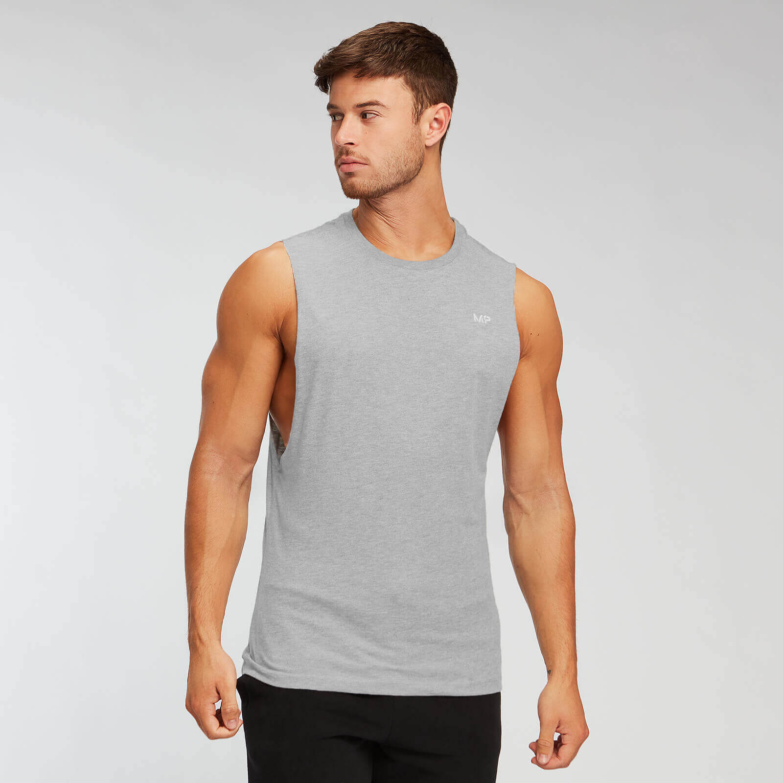 MP Men's Rest Day Drop Armhole Tank - Classic Grey Marl - XS