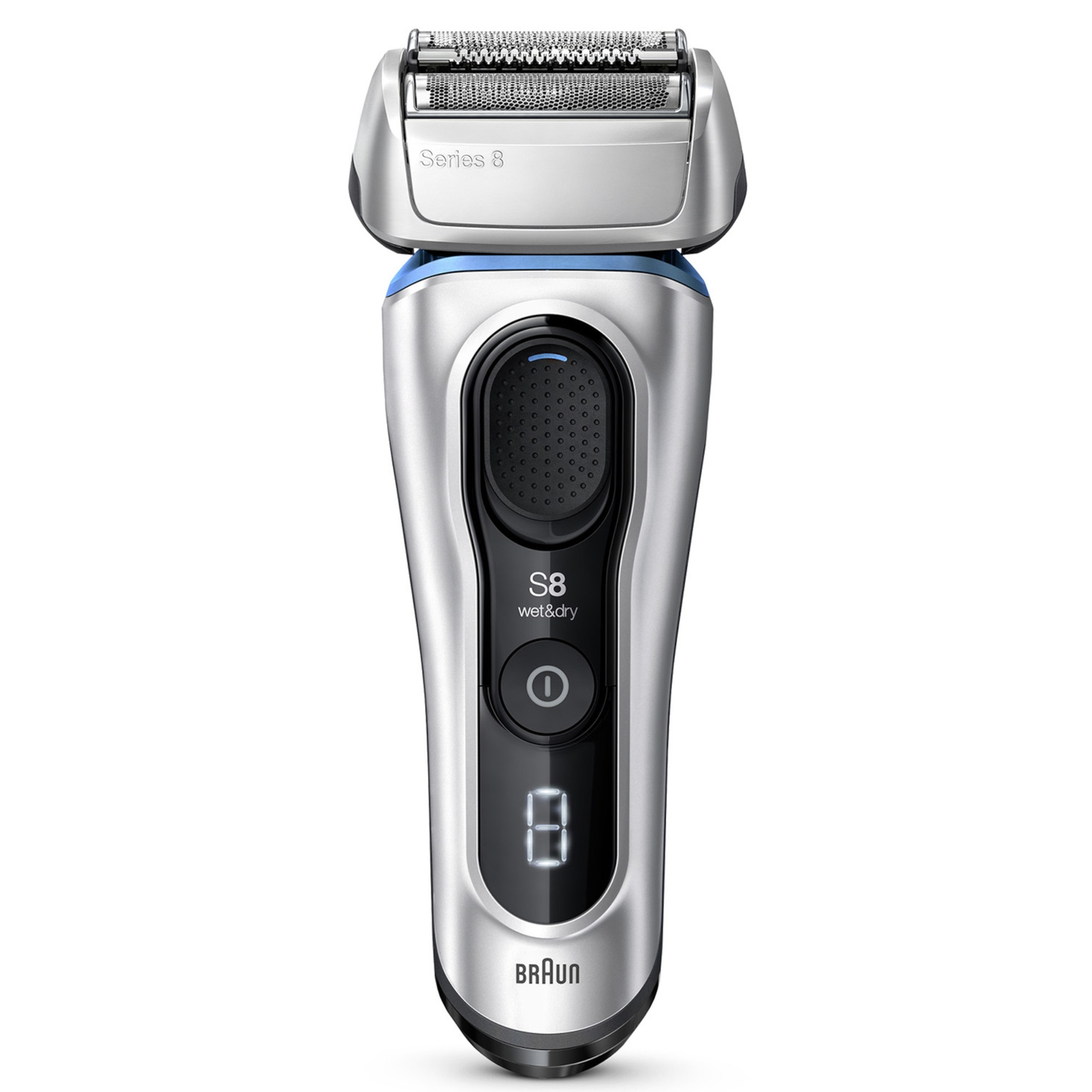Braun Series 8 8390cc Next Generation, Electric Shaver, Clean&Charge Station, Fabric Case - Silver