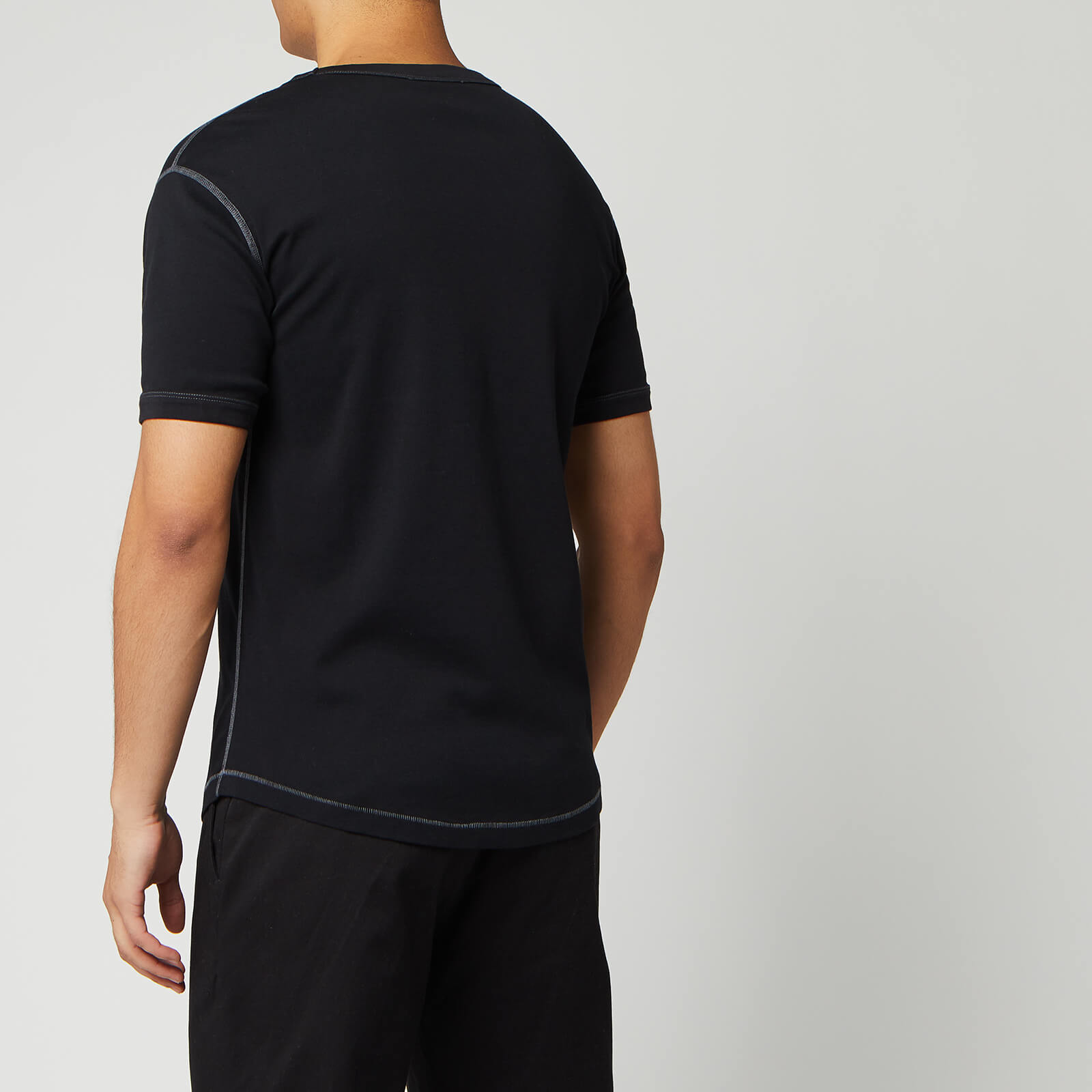 Helmut Lang Men's Patch Logo Base Layer T-Shirt - Basalt