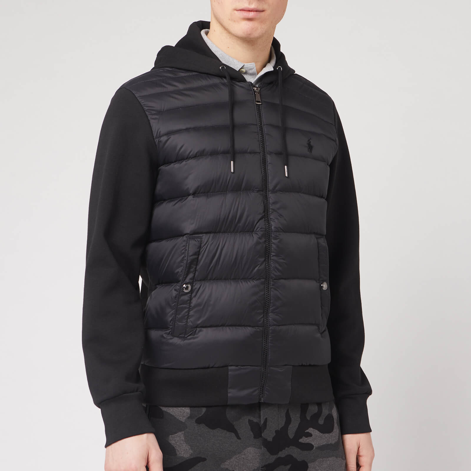 Polo Ralph Lauren Men s Multi Knit Hooded Down Jacket Polo Black S Coggles