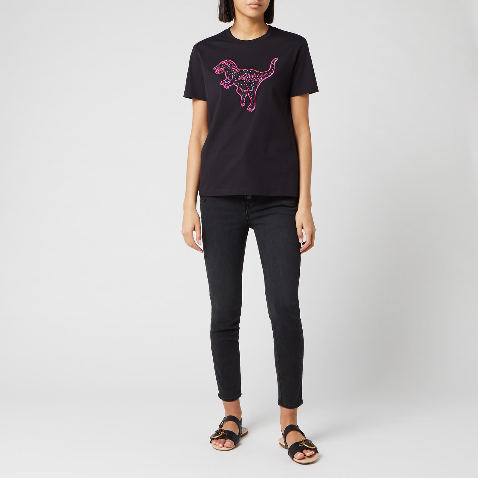 【新品、本物、当店在庫だから安心】 Coach 1941 Women's Rexy Dot T-Shirt - Black - XS | Coggles トップス