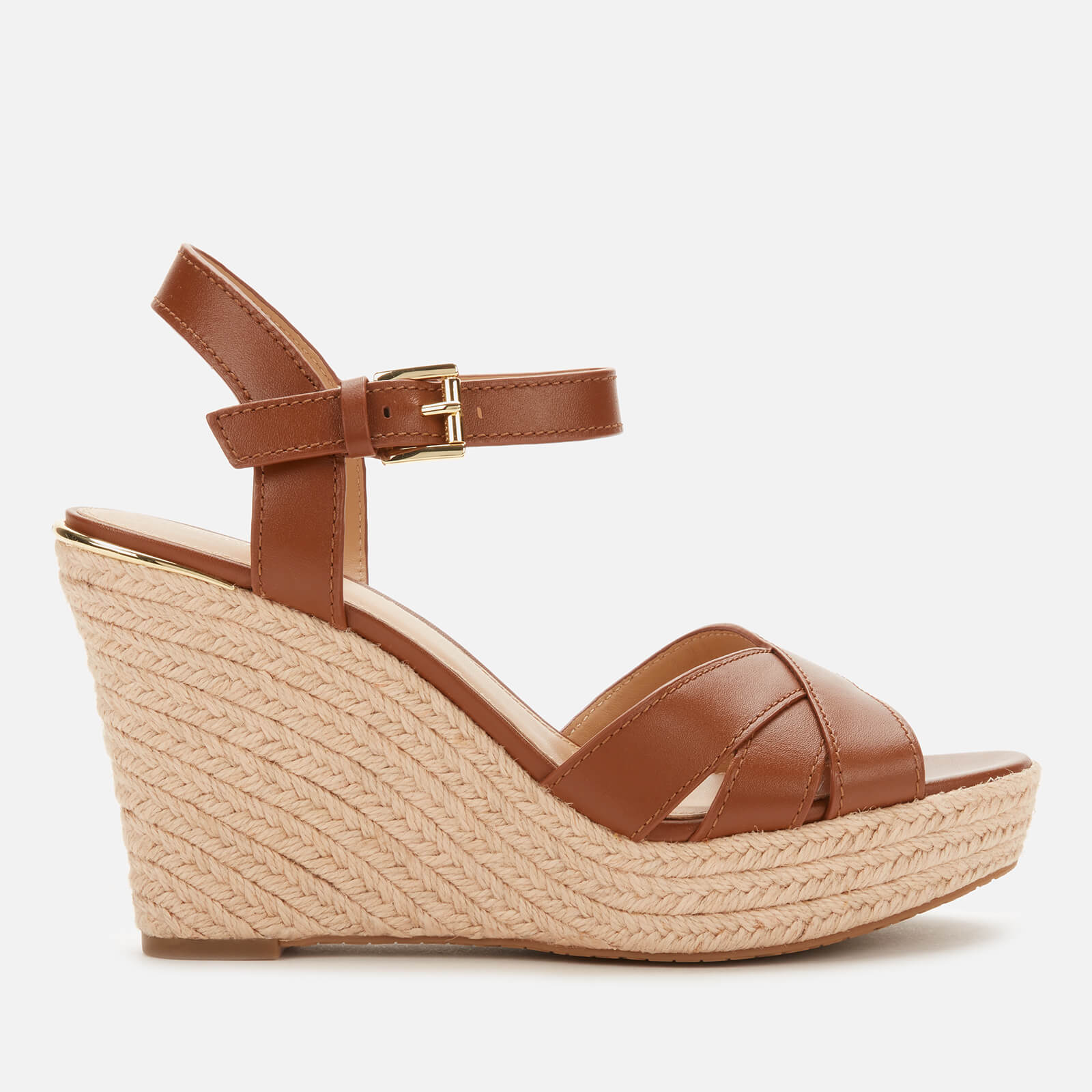 MICHAEL MICHAEL KORS Women's Suzette Wedge Sandals - Luggage - UK 3 |  Allsole