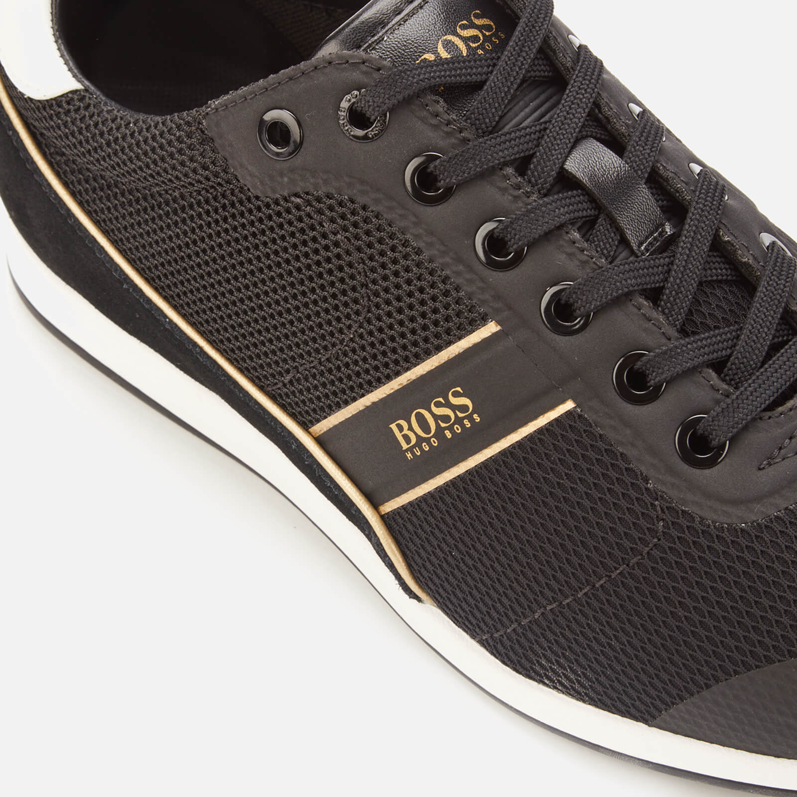 BOSS Hugo Boss Men s Glaze Low Profile Trainers Black Allsole