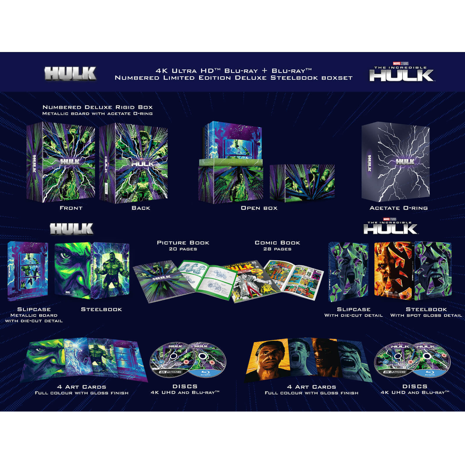 ハルク　スチールブック　zavvi The Universal Hulk Collection - Zavvi Exclusive 4K Ultra HD