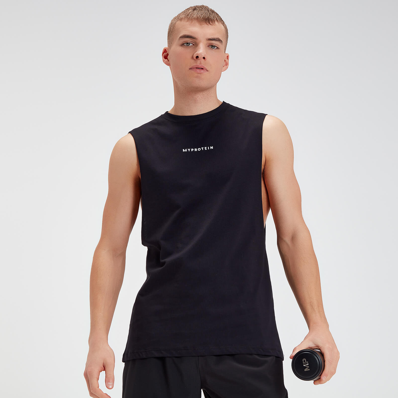 MP muška originalna majica bez rukava s otvorom za ruke - crna