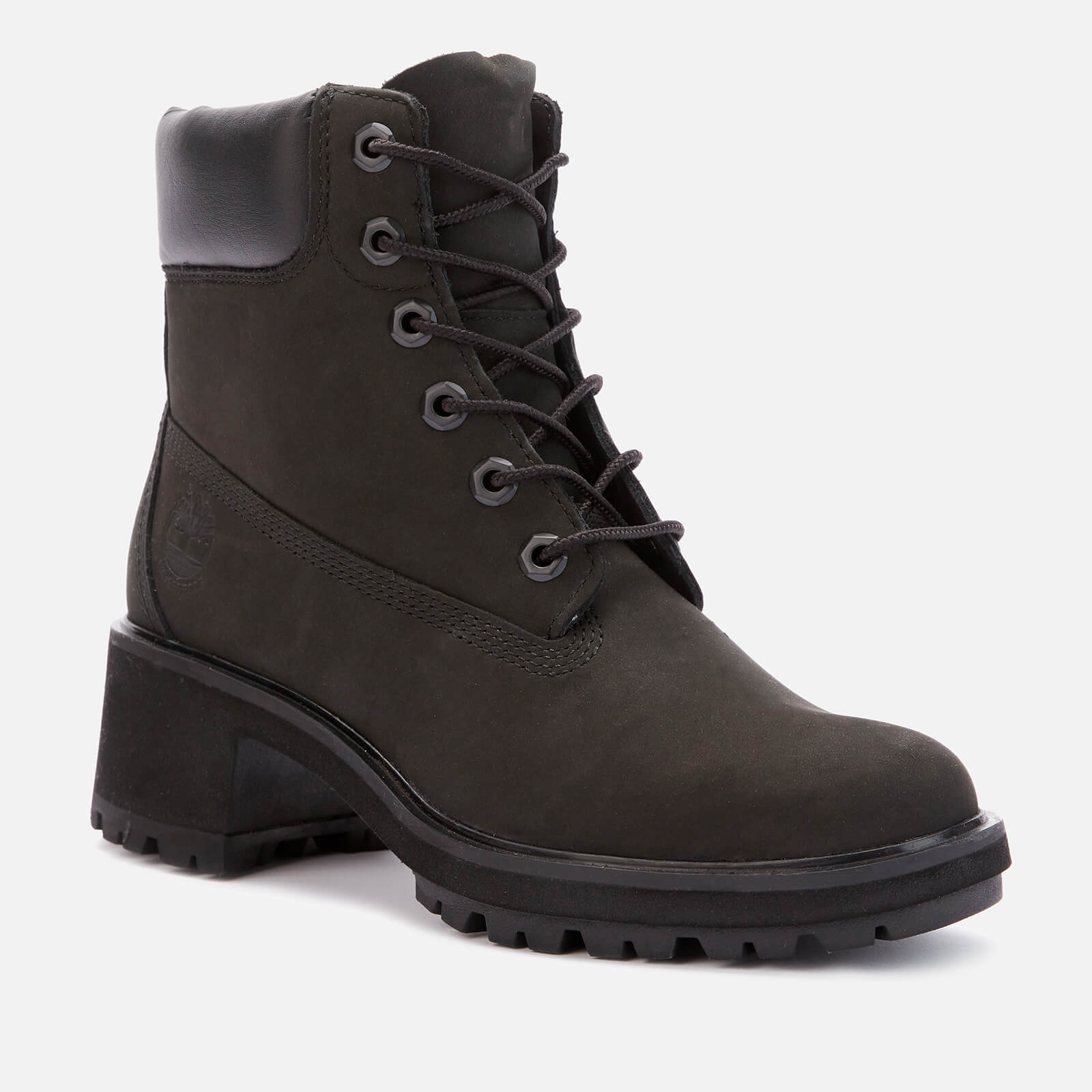 Womens black sale heeled timberland boots
