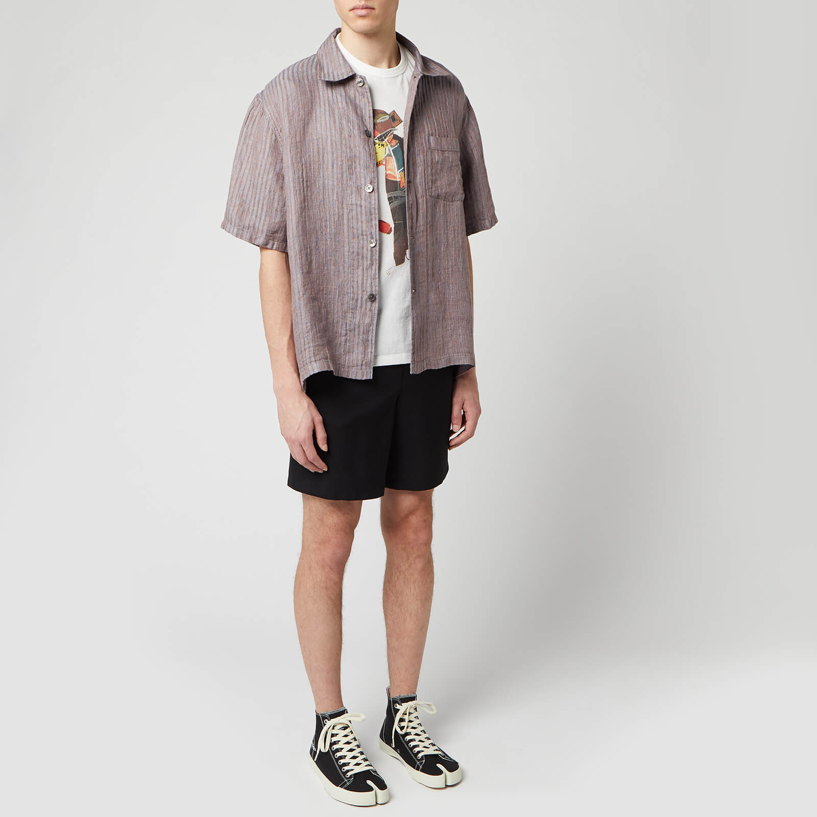 【COSYHARU】Legacy striped shirt COSYHARU】Legacy Stripe Linen Summer Shirt