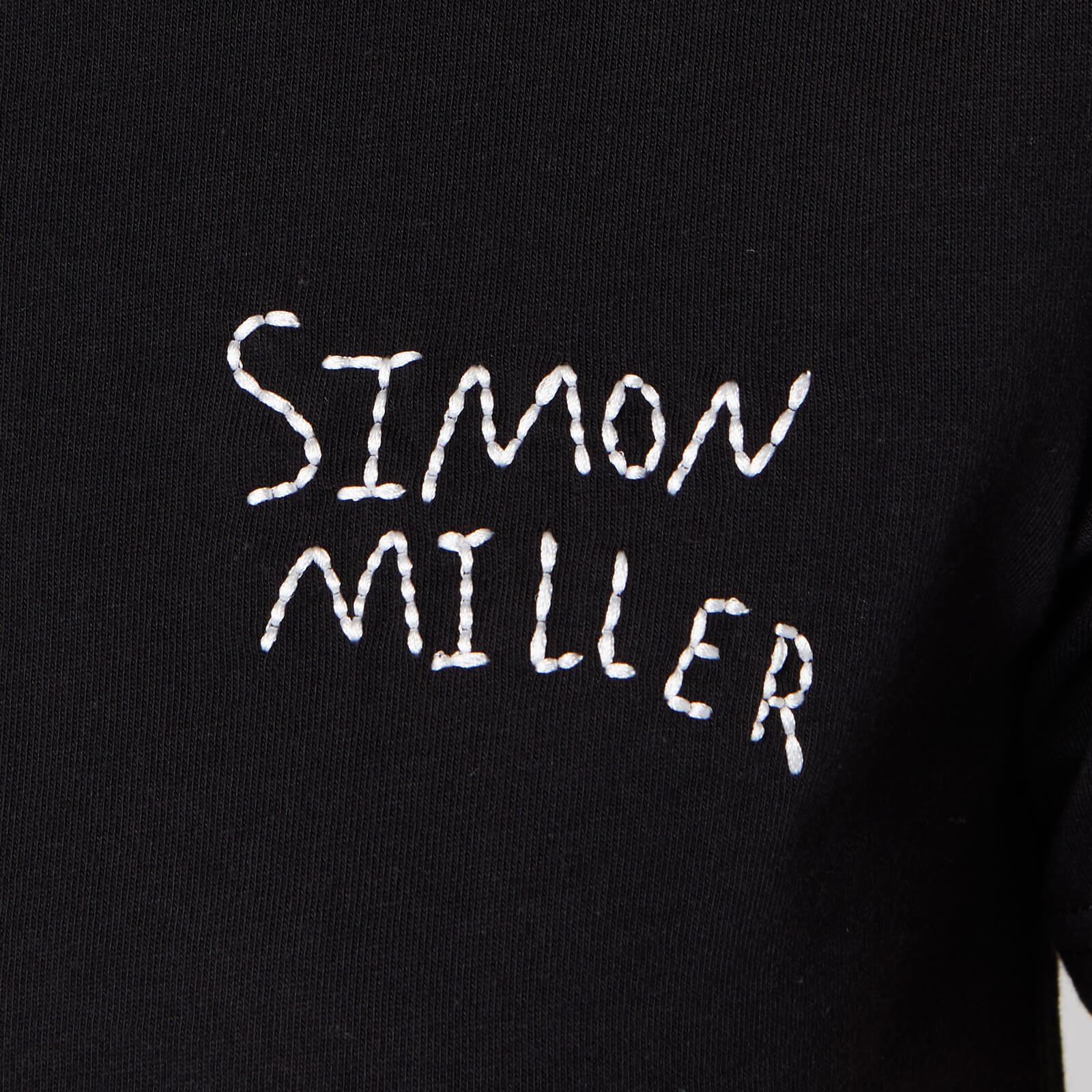 Simon Miller Women's Rondo T-Shirt - White/Black Embroidery - XS | Coggles