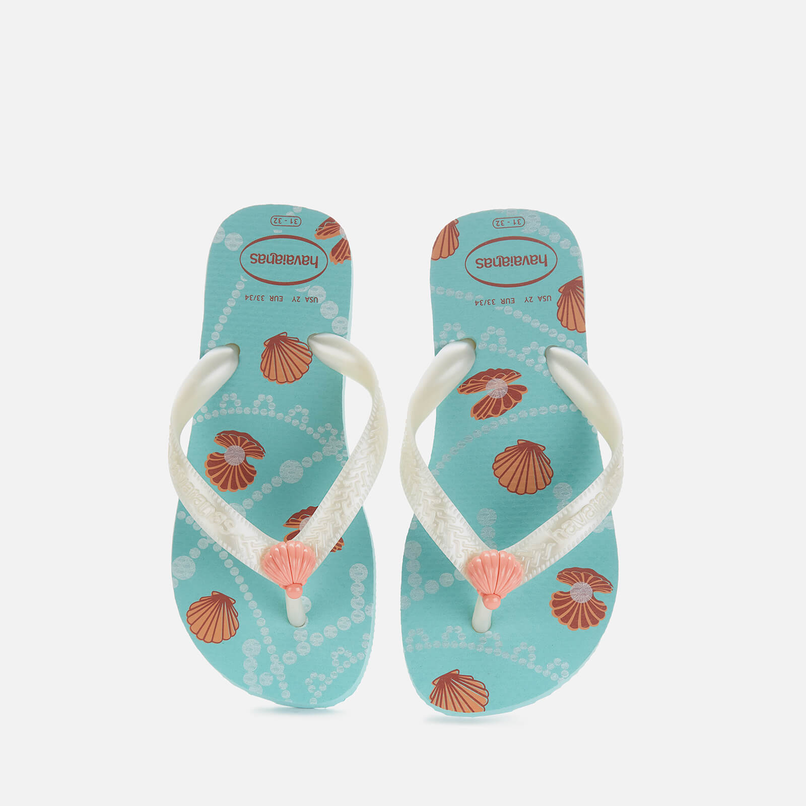 Havaianas Kids Fantasy Flip Flops Ice Blue Mermaid EU 27 28 UK 10 11 Kids Allsole