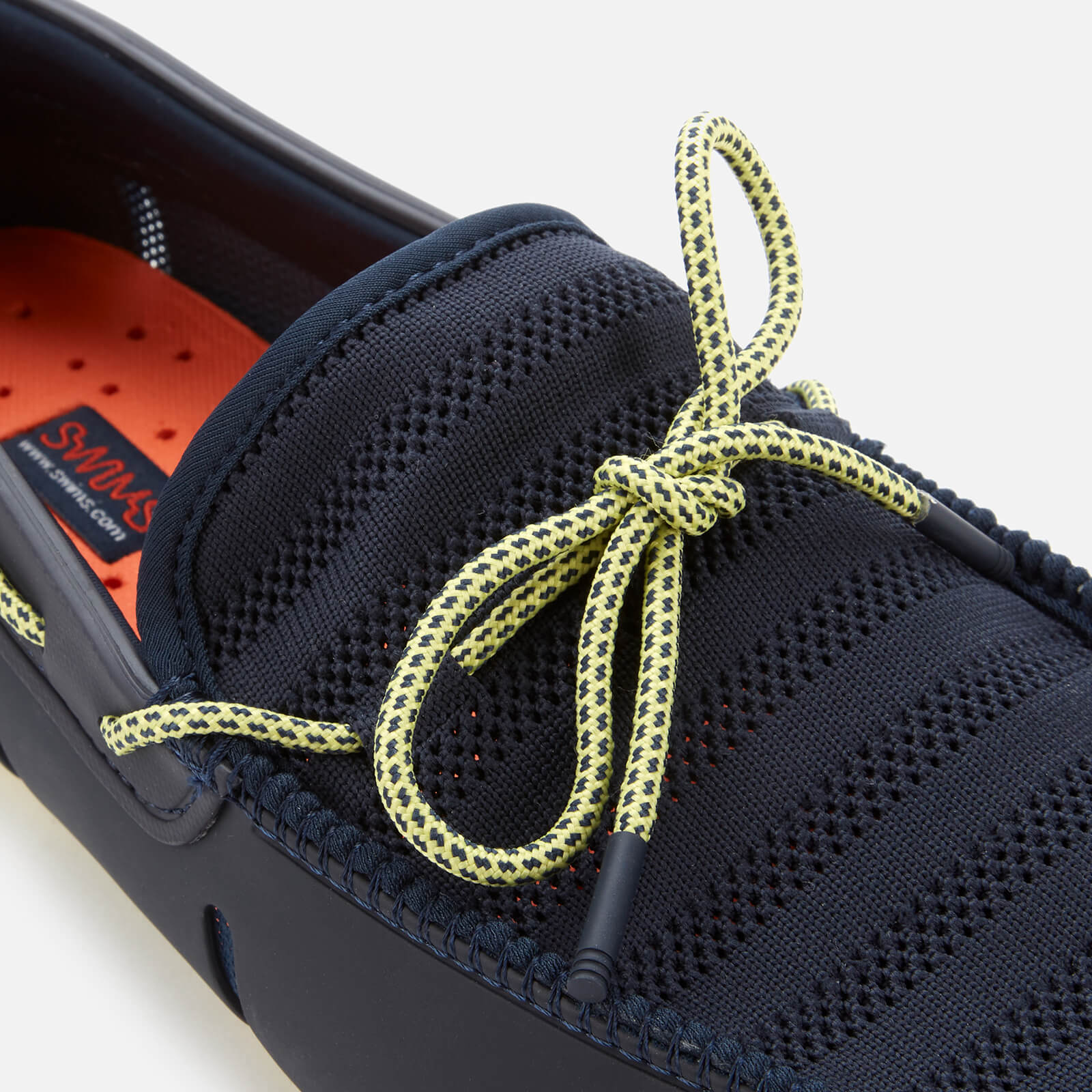 SWIMS Men s Knit Lace Loafers Navy Limelight Allsole