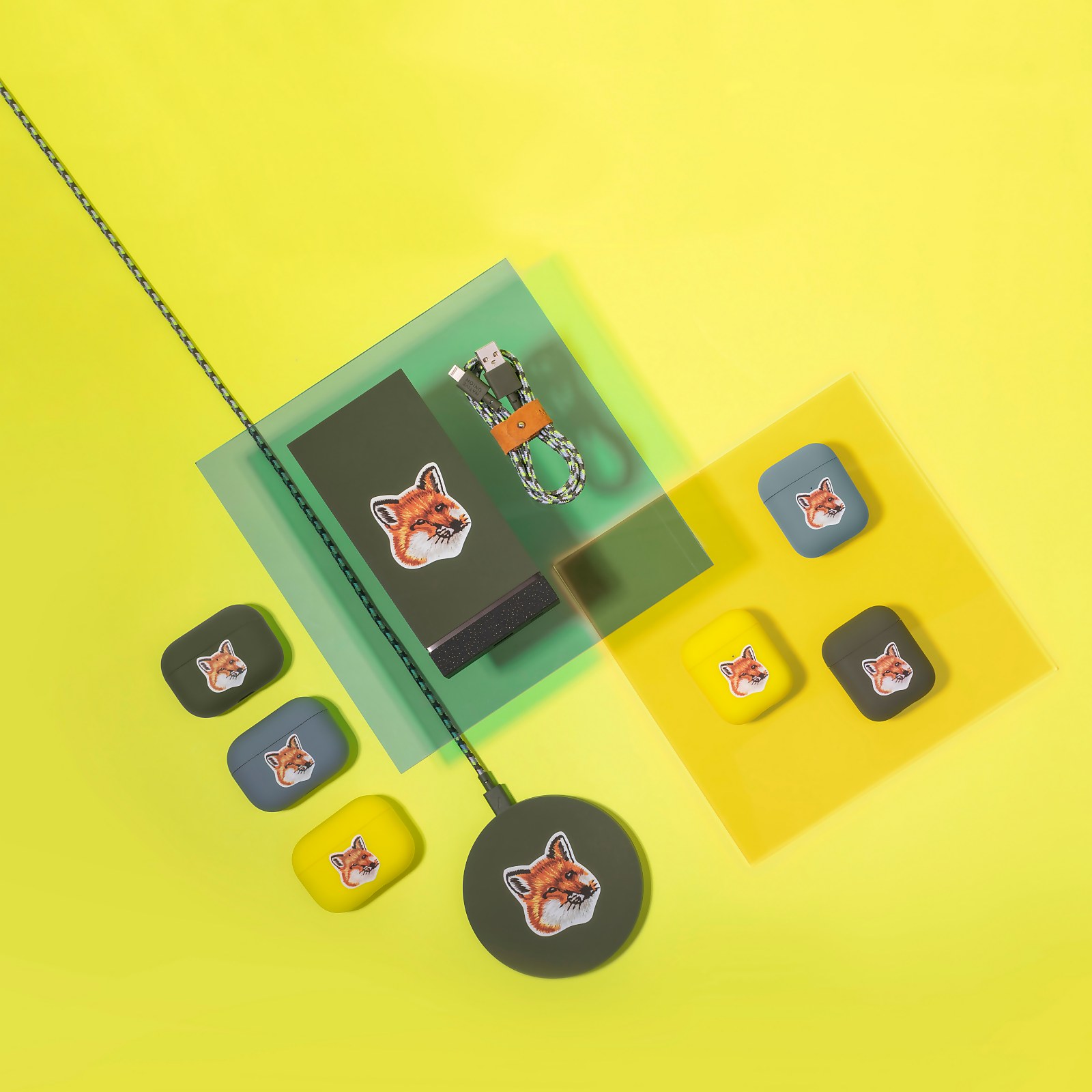 Native Union X Maison Kitsuné Drop Wireless Charger - Green | Coggles