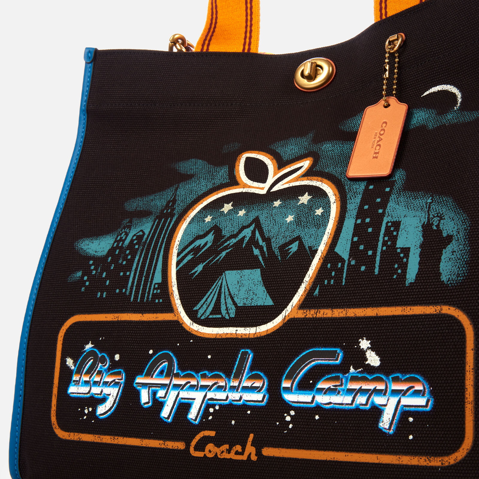 Coach 1941 Women s Skyline Big Apple Camp Canvas Tote Bag 34 Black Coggles
