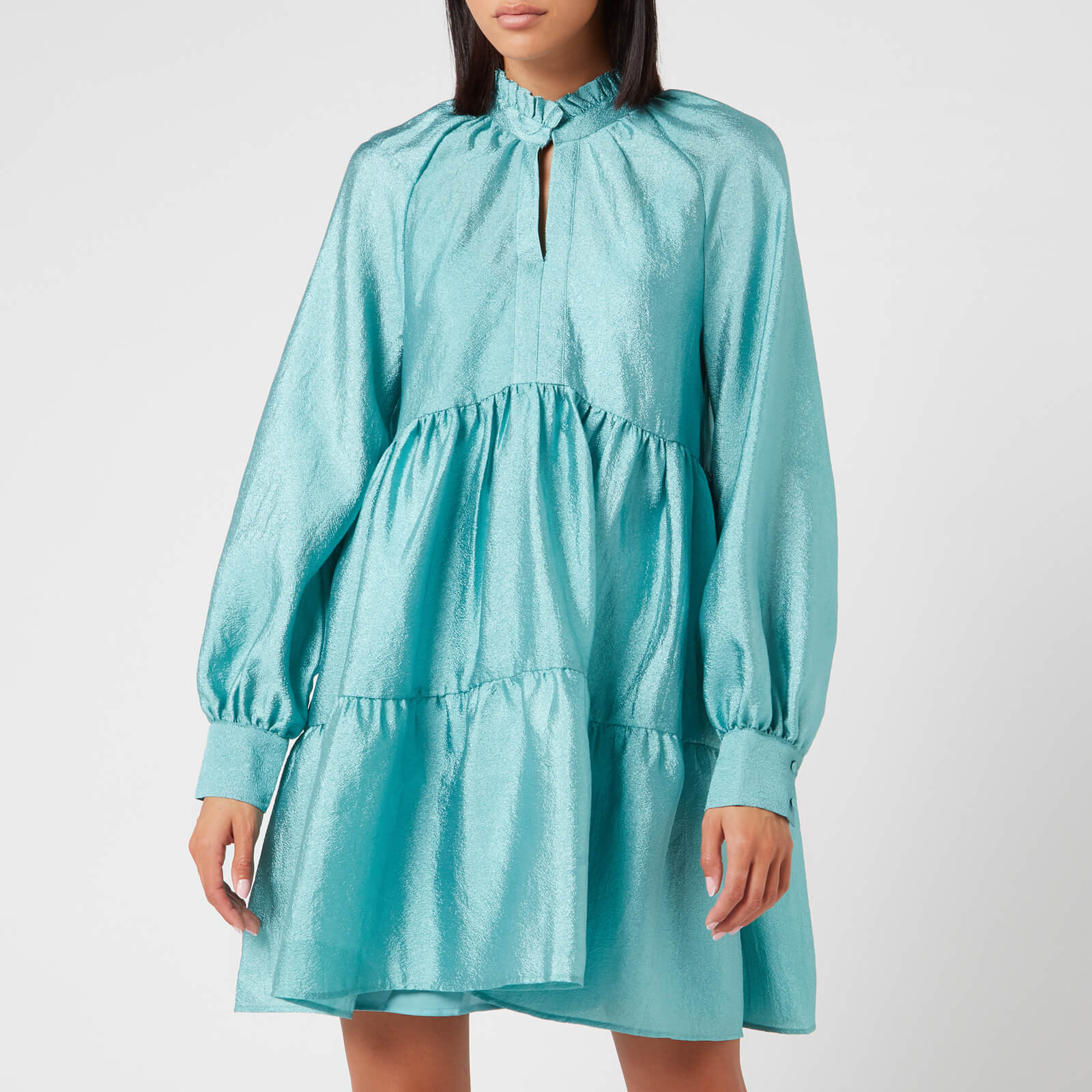 Stine Goya Women's Jasmine Tiered Mini Dress - Aqua - XS