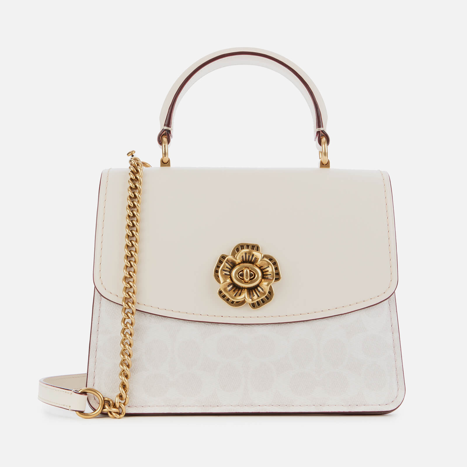 Coach parker top handle white new arrivals