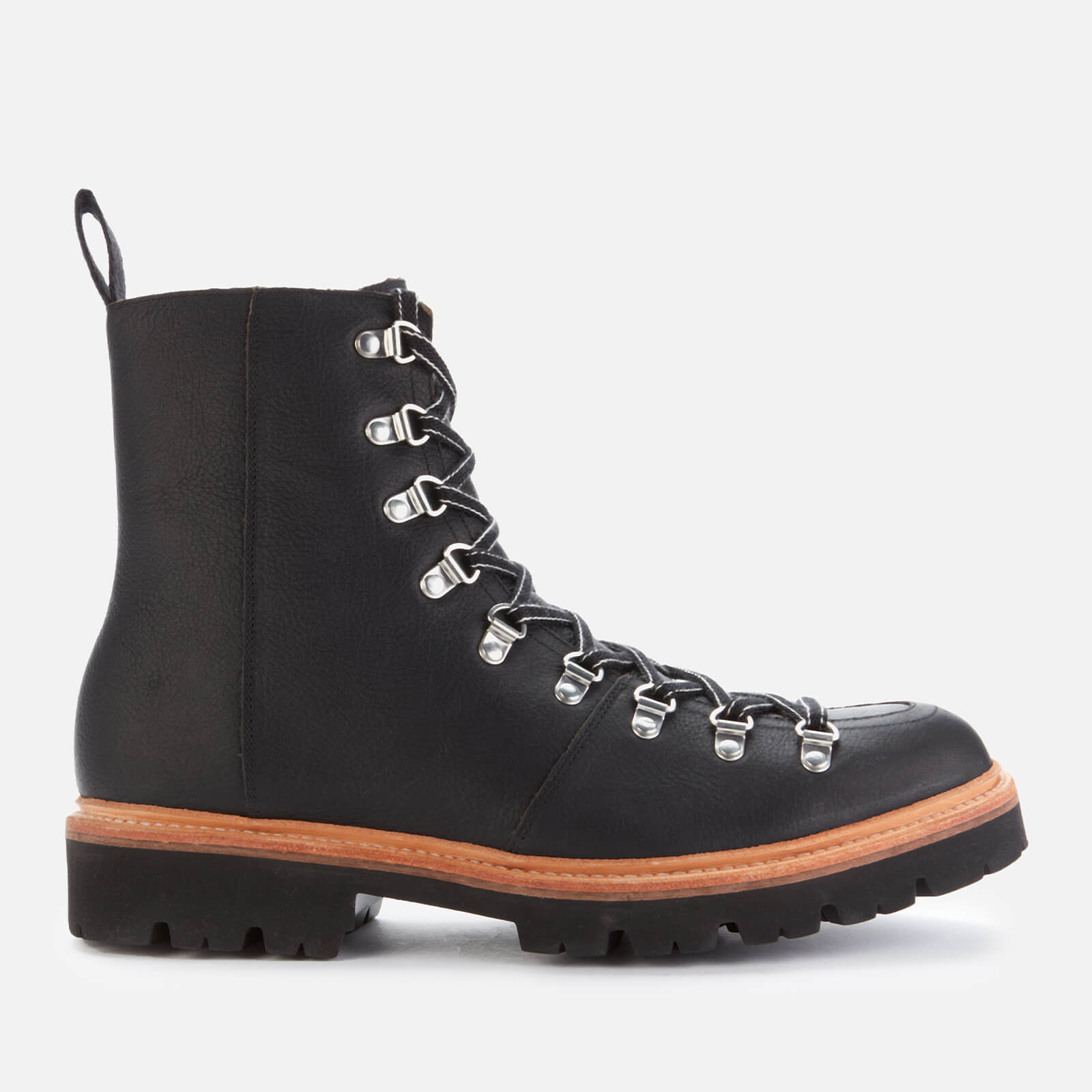 Grenson Men s Brady Leather Hiking Style Boots Black Allsole