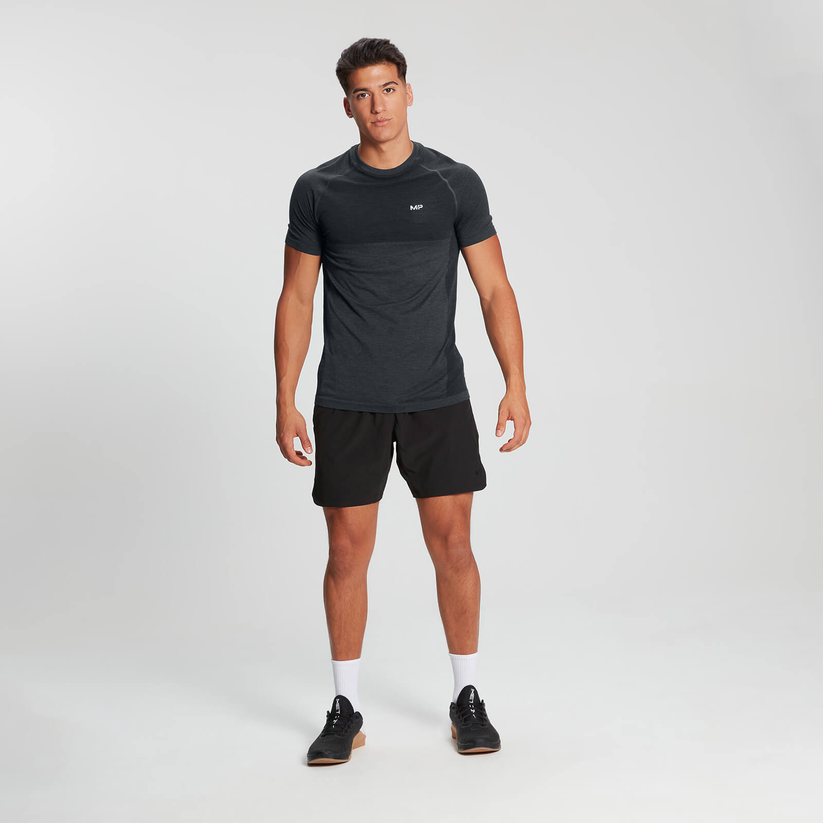 MP Men's Essential Short Sleeve Seamless T-Shirt - Carbon Marl