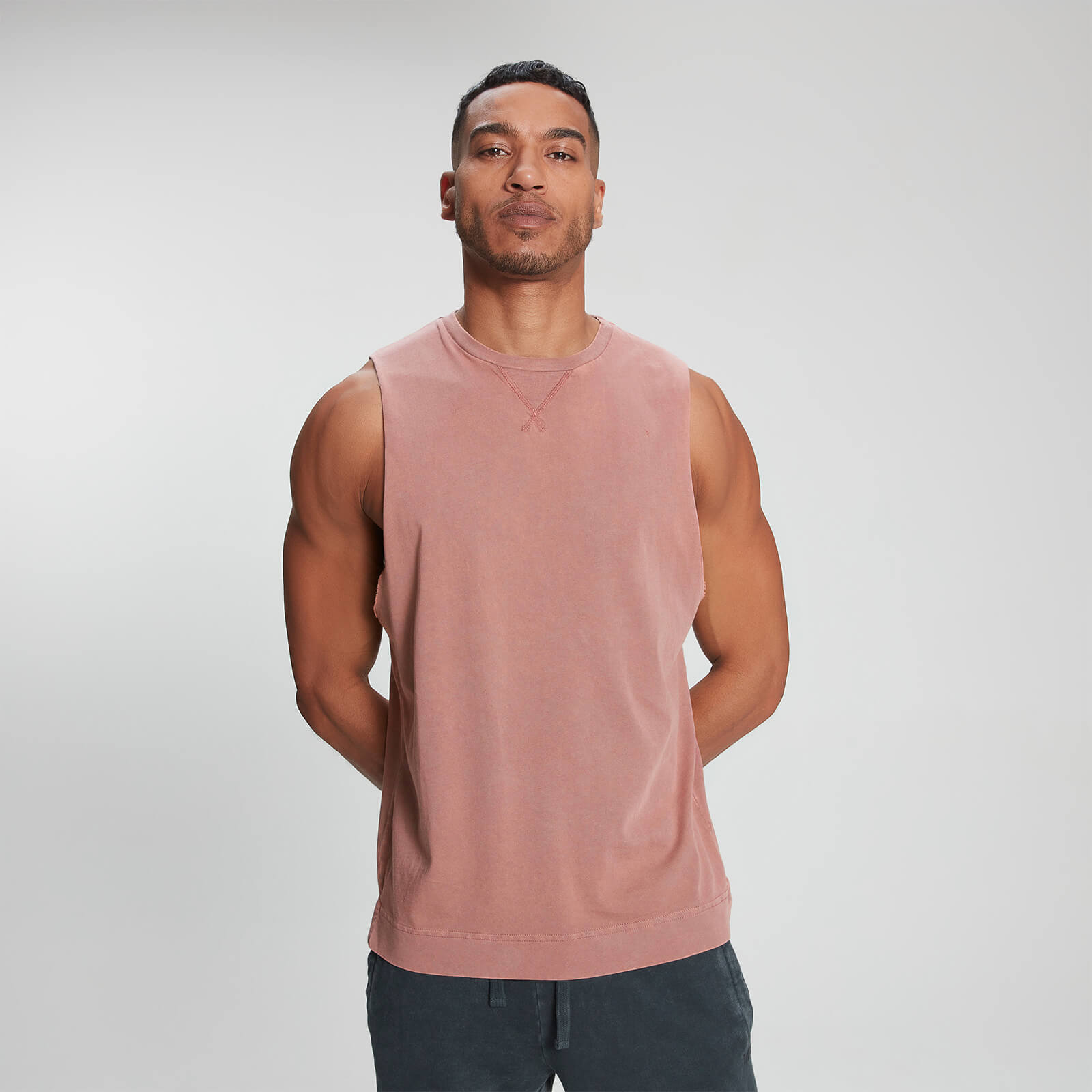 MP muška majica bez rukava Training – isprano ružičasta