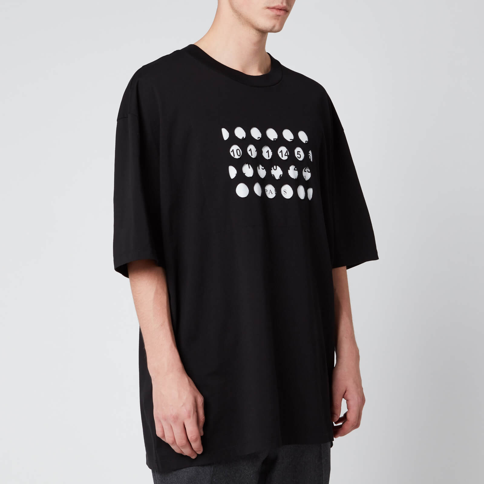 Maison Margiela Men's Oversized Punched Holes T-Shirt Maison Margiela Men's Oversized Punched Holes T-Shirt