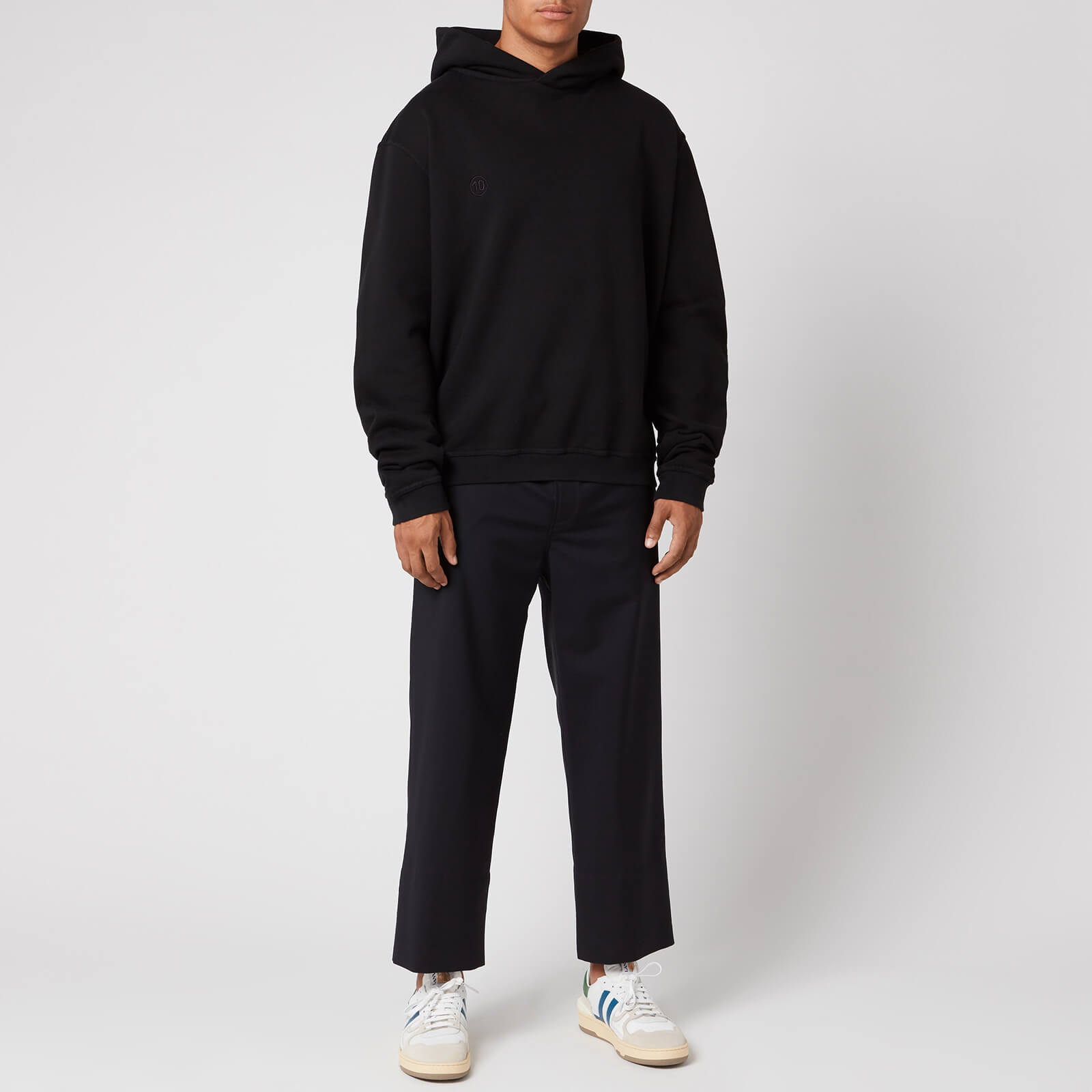 Maison margiela punched holes logo hoodie on sale