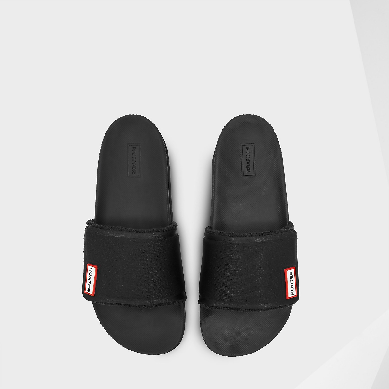 Hunter Women s Original Adjustable Slides Black Allsole