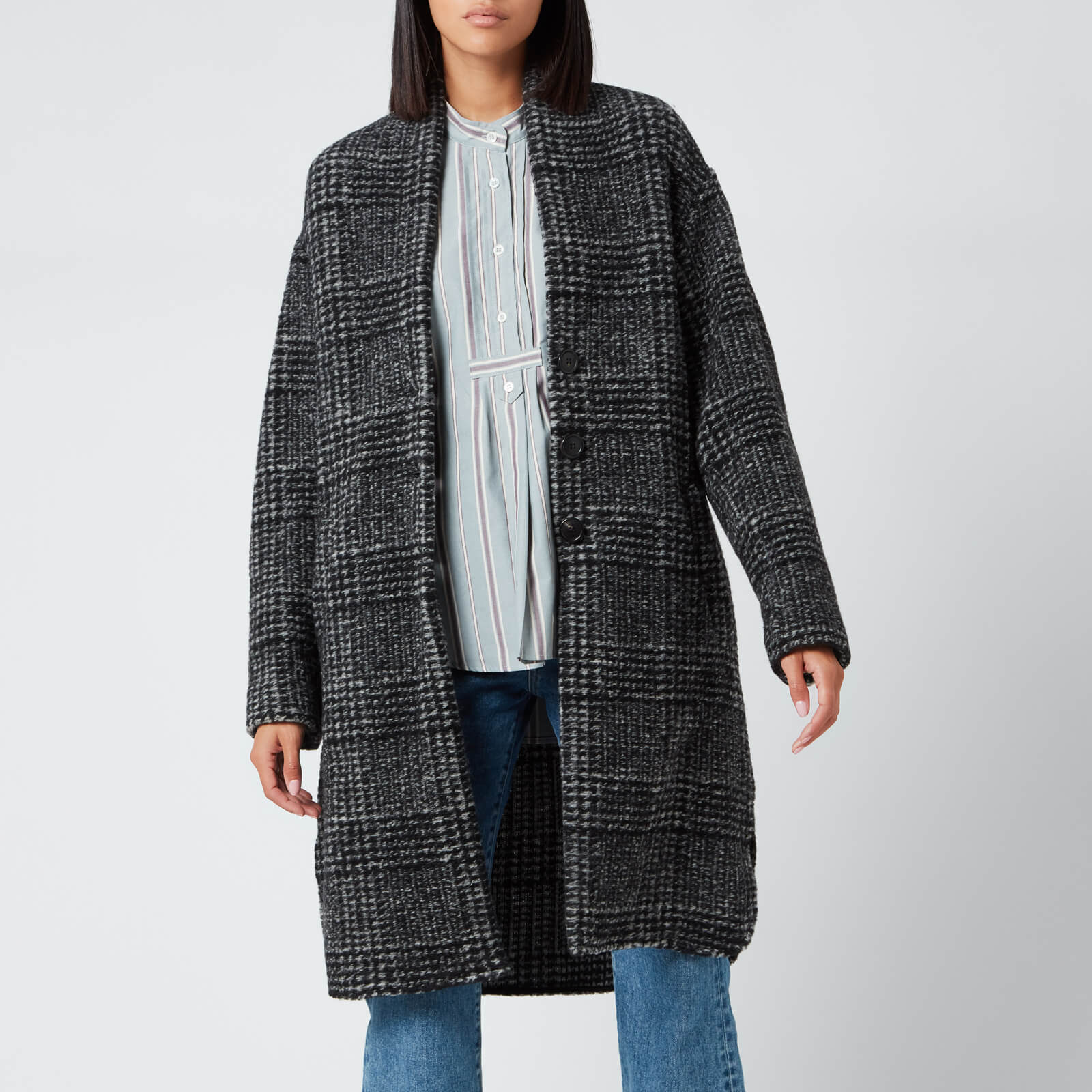 Marant Etoile Women s Gabriel Coat Black FR 34 UK 6 Coggles