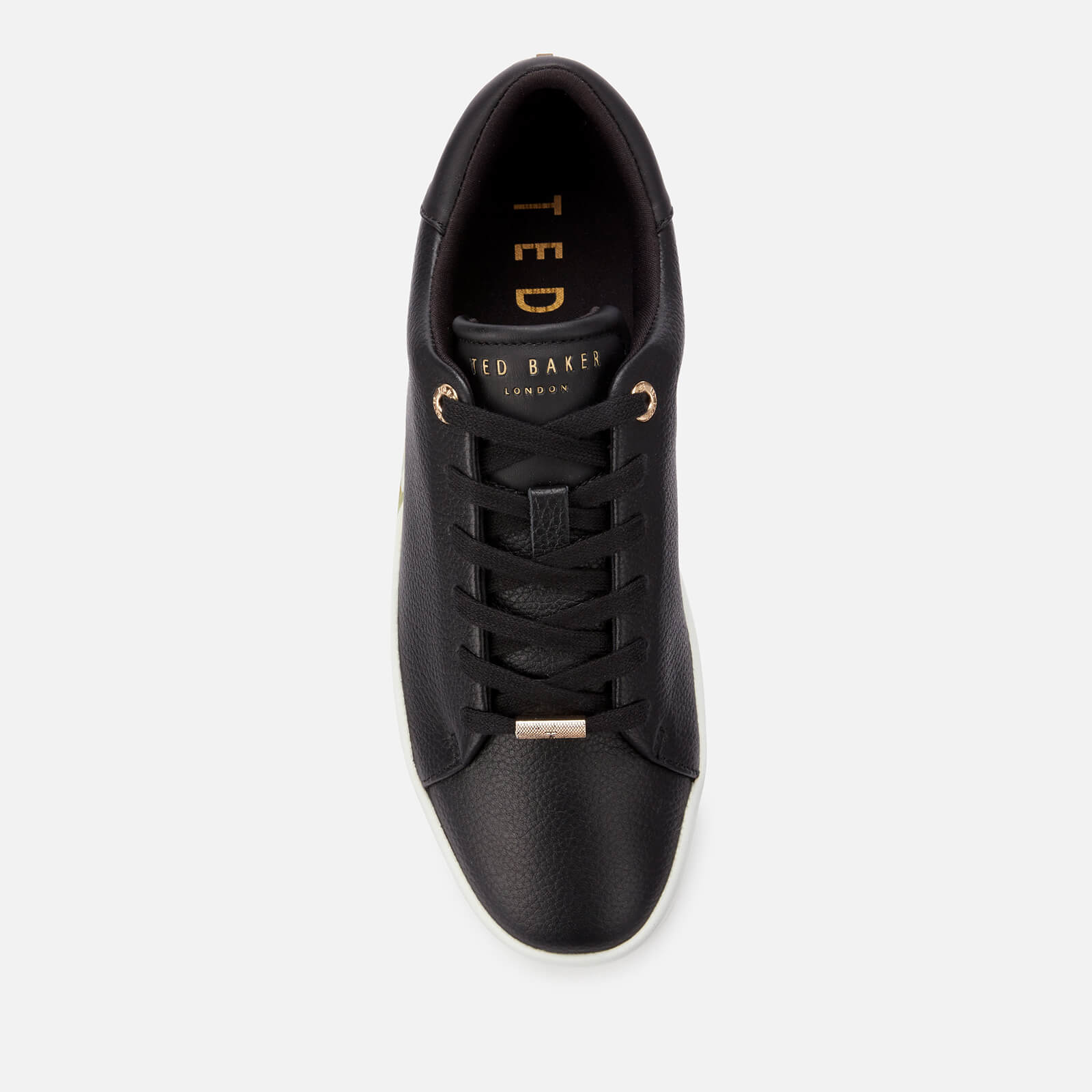 Ted Baker Women s Sanzae Leather Cupsole Trainers Black Allsole