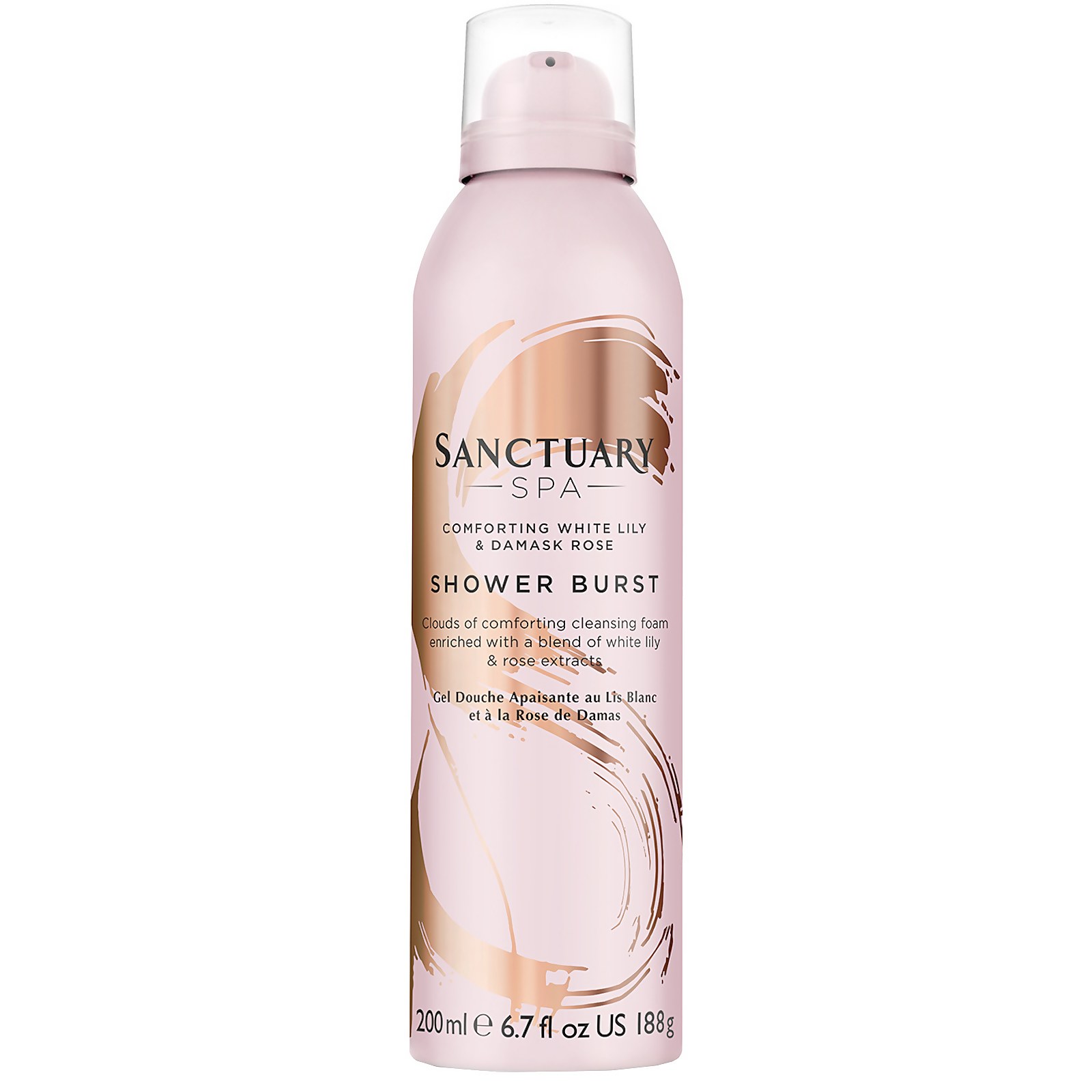 Sanctuary Spa White Lily and Damask Rose Shower Burst 200ml | LOOKFANTASTIC