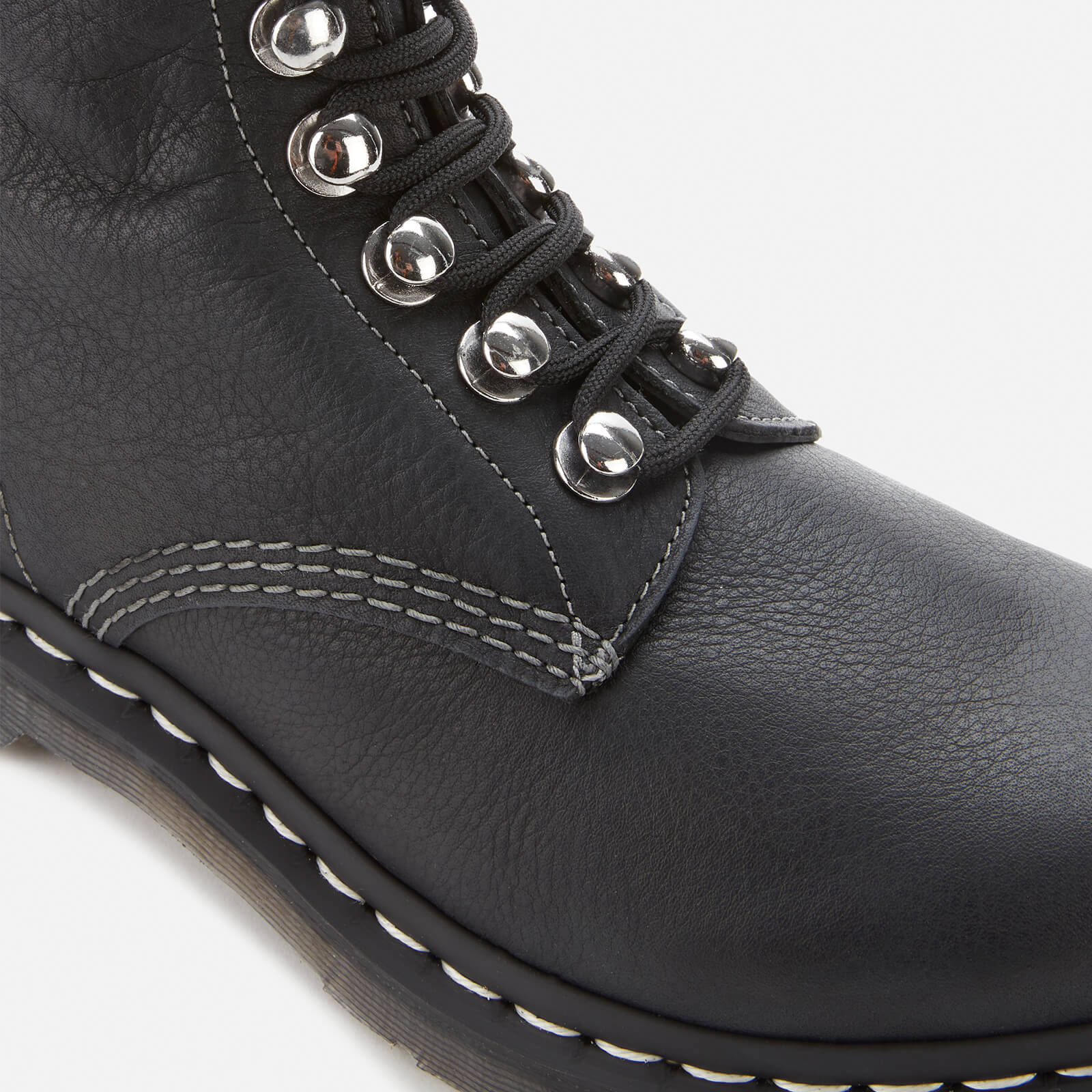 Dr. Martens Women's 1460 Pascal Hdw Virginia Leather 8-Eye Boots - Black - UK  3 | Allsole