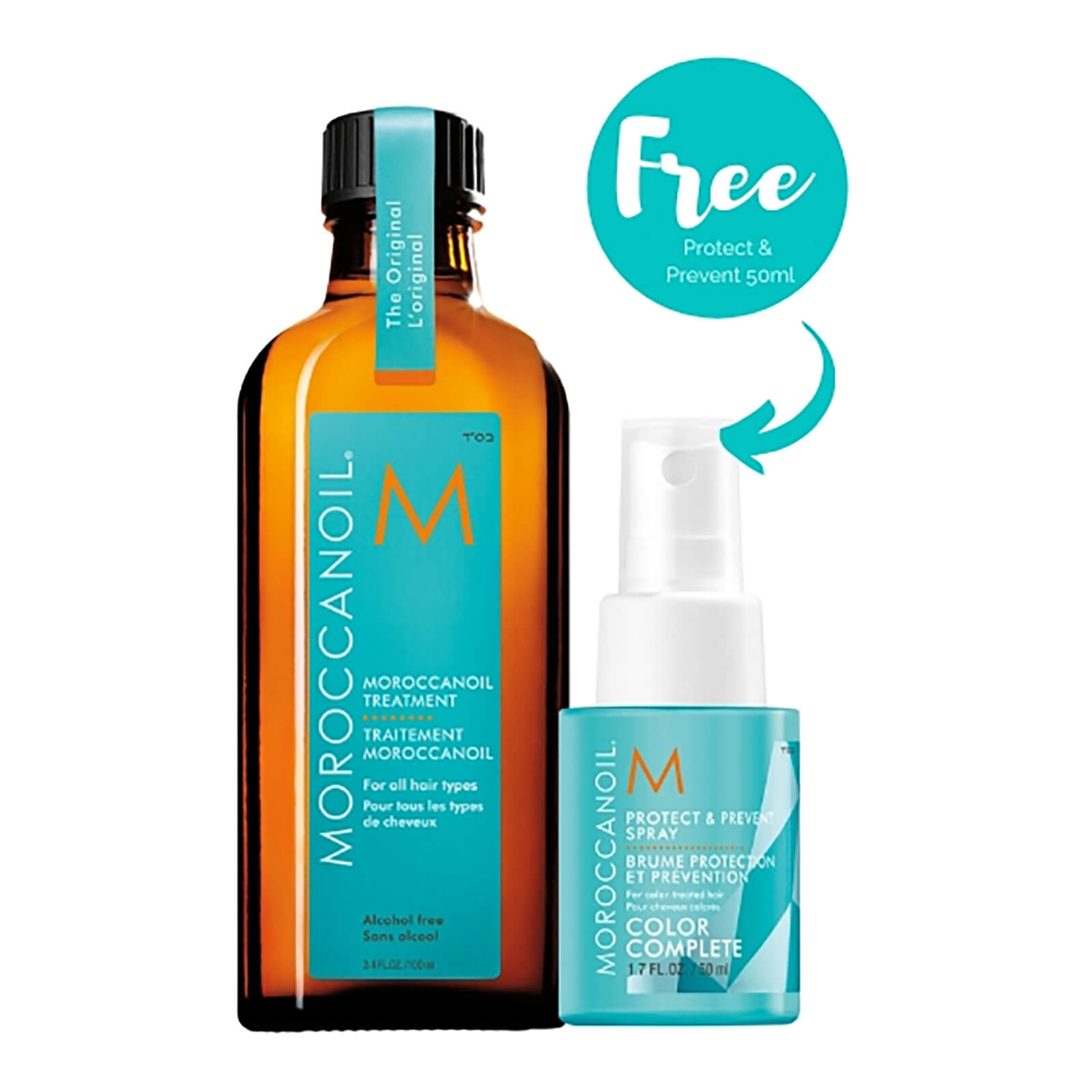 Moroccanoil Treatment with Free Protect & Prevent Spray