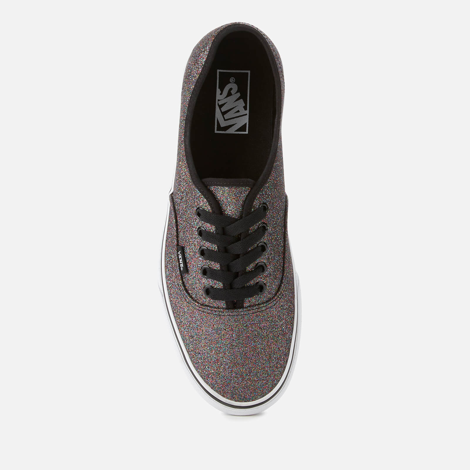 Vans authentic sale glitter rainbow black