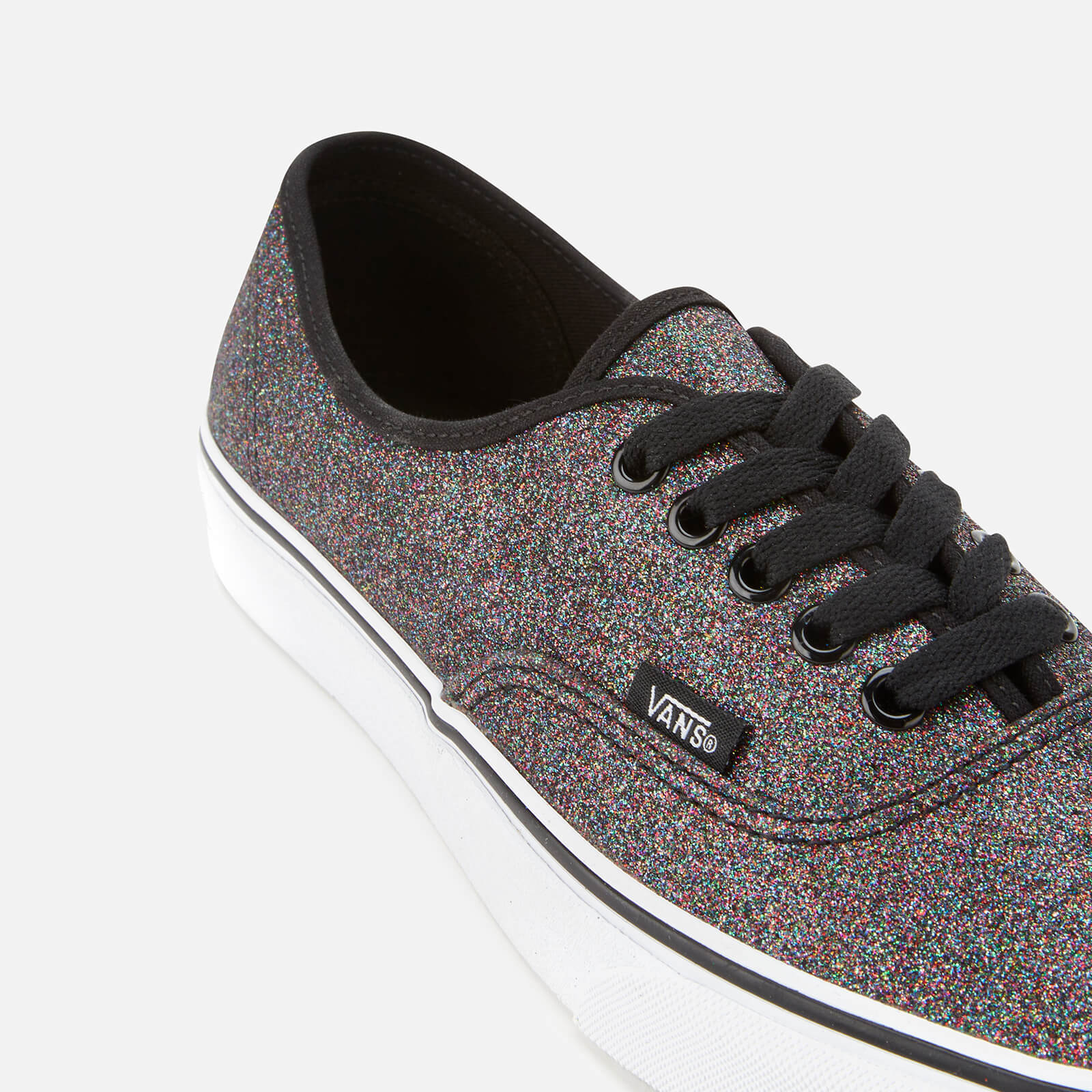 Vans Women s Authentic Glitter Trainers Rainbow Black Allsole