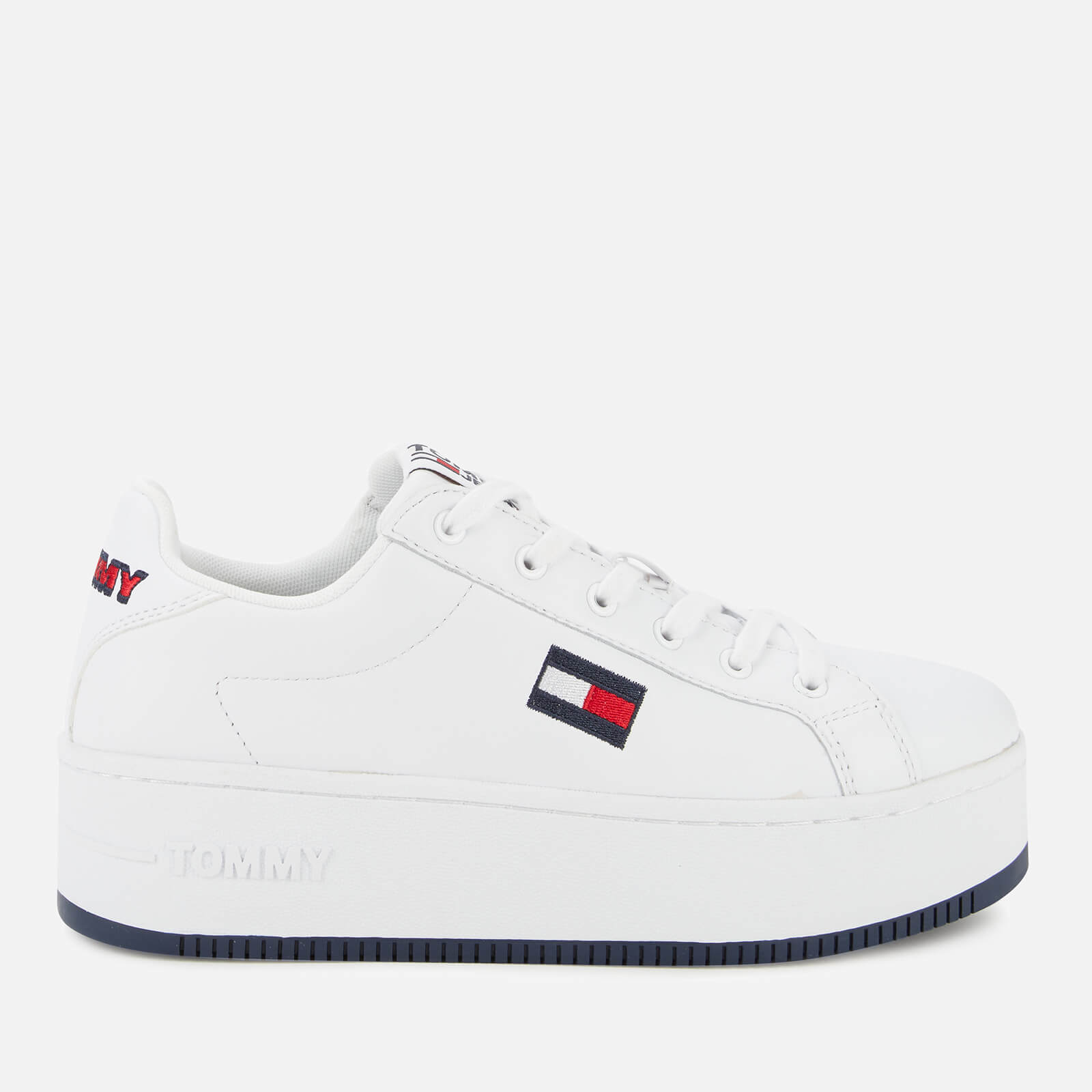 Tommy Jeans Women's Iconic Flatform Trainers - White | Allsole