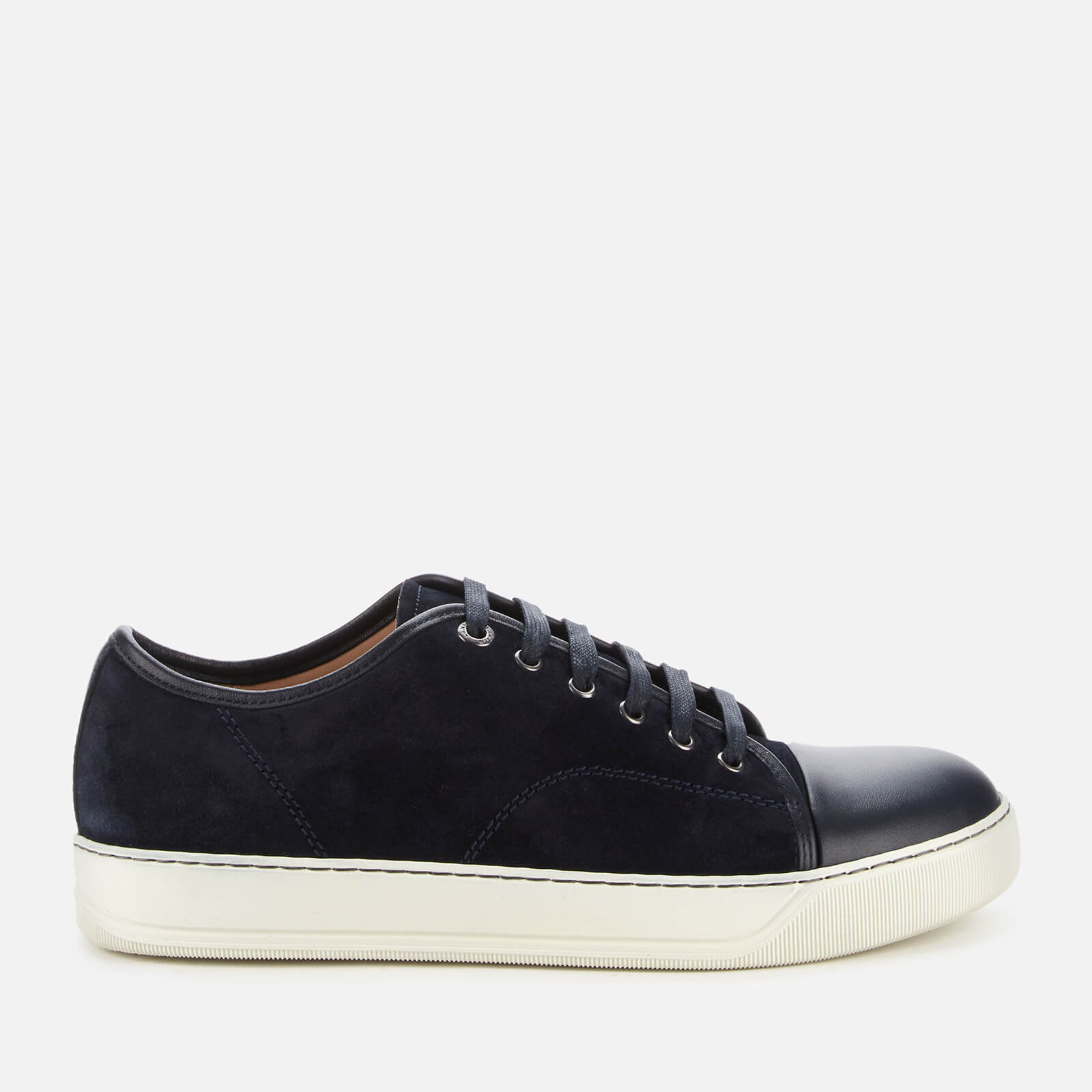Lanvin Men s DBB1 Suede Leather Captoe Trainers Navy Blue Coggles