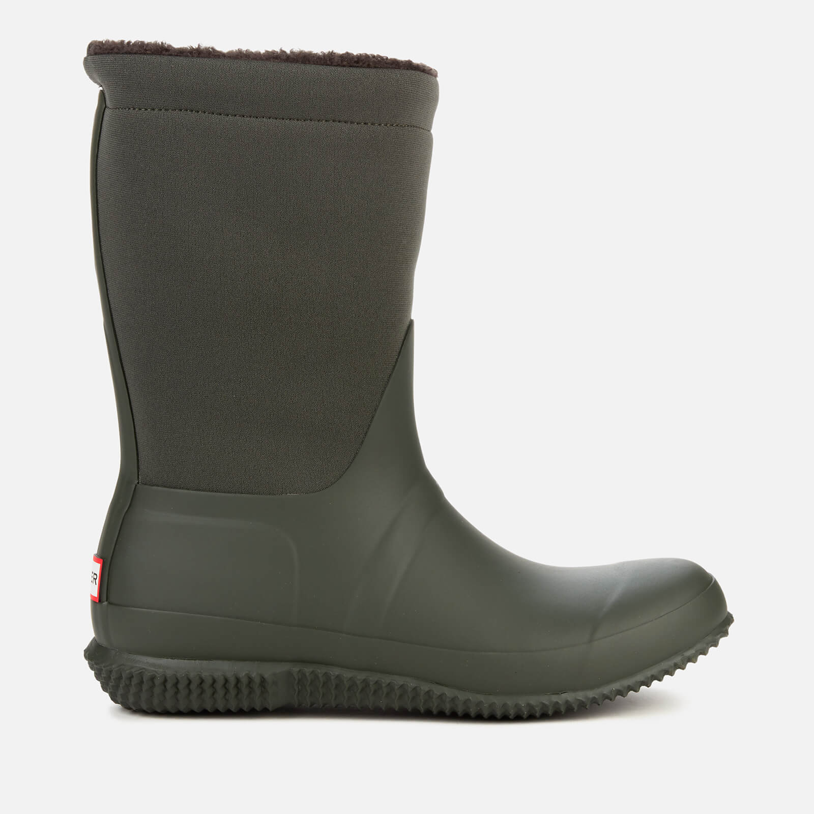 Hunter Women s Original Roll Top Sherpa Boots Dark Olive Allsole