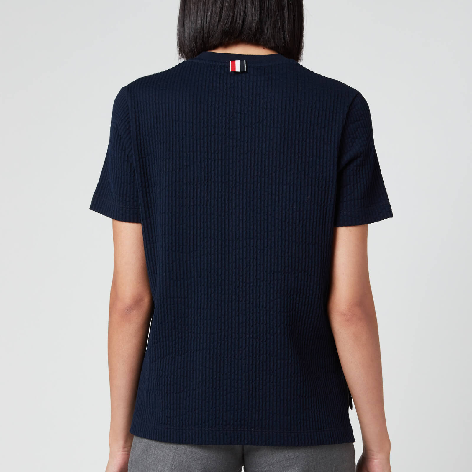 Thom Browne Women's Short Sleeve Pocket T-Shirt - Navy - IT