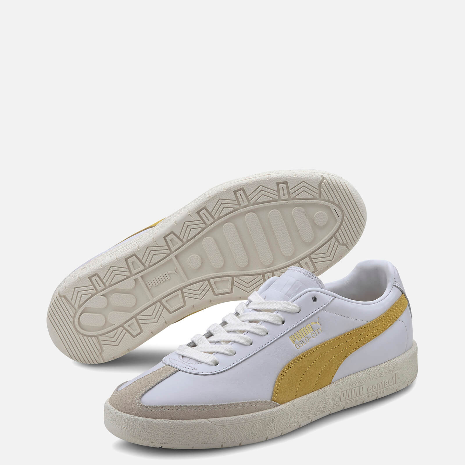 Puma Men's Oslo-City Prm Trainers - White/Super Lemon/Vaporous Grey - UK 7  | Coggles
