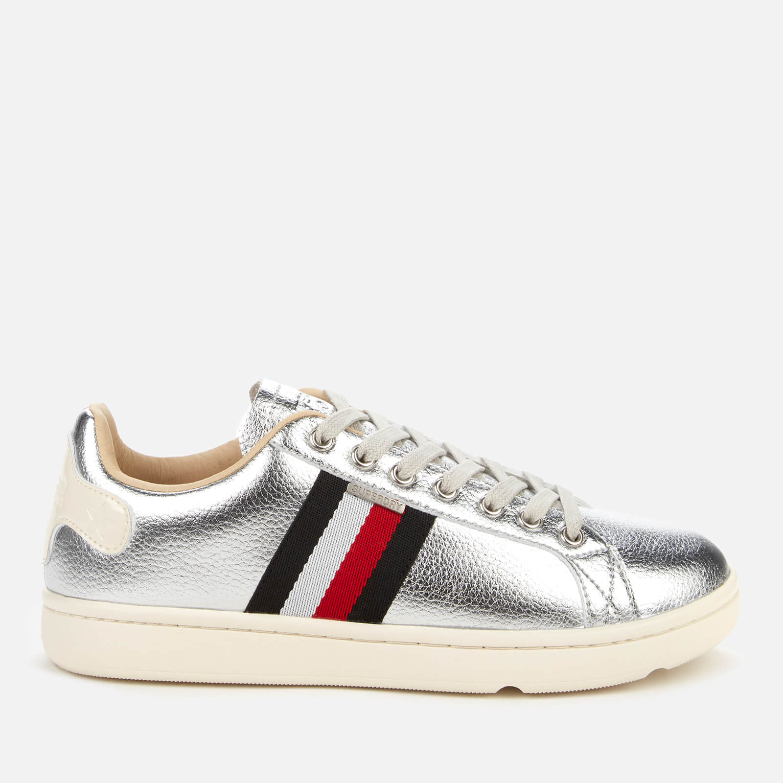 Superdry Women s Vintage Tennis Trainers Silver Allsole