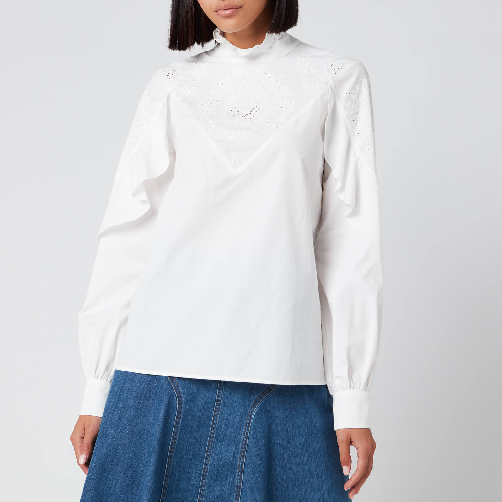 Verybrain - ⭐︎お値下げ⭐︎Holic Blouse / White Textured-weave blouse