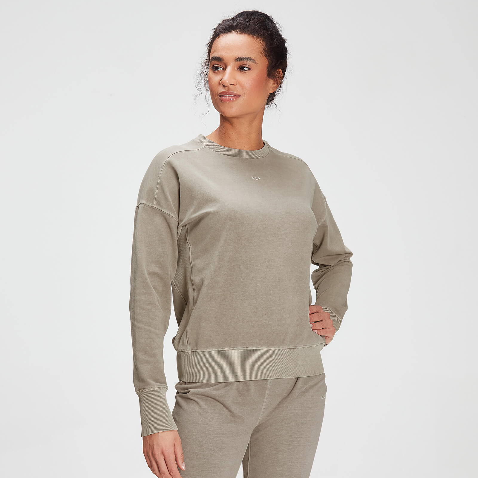 MP Women's Training Washed Crew Sweat - Taupe