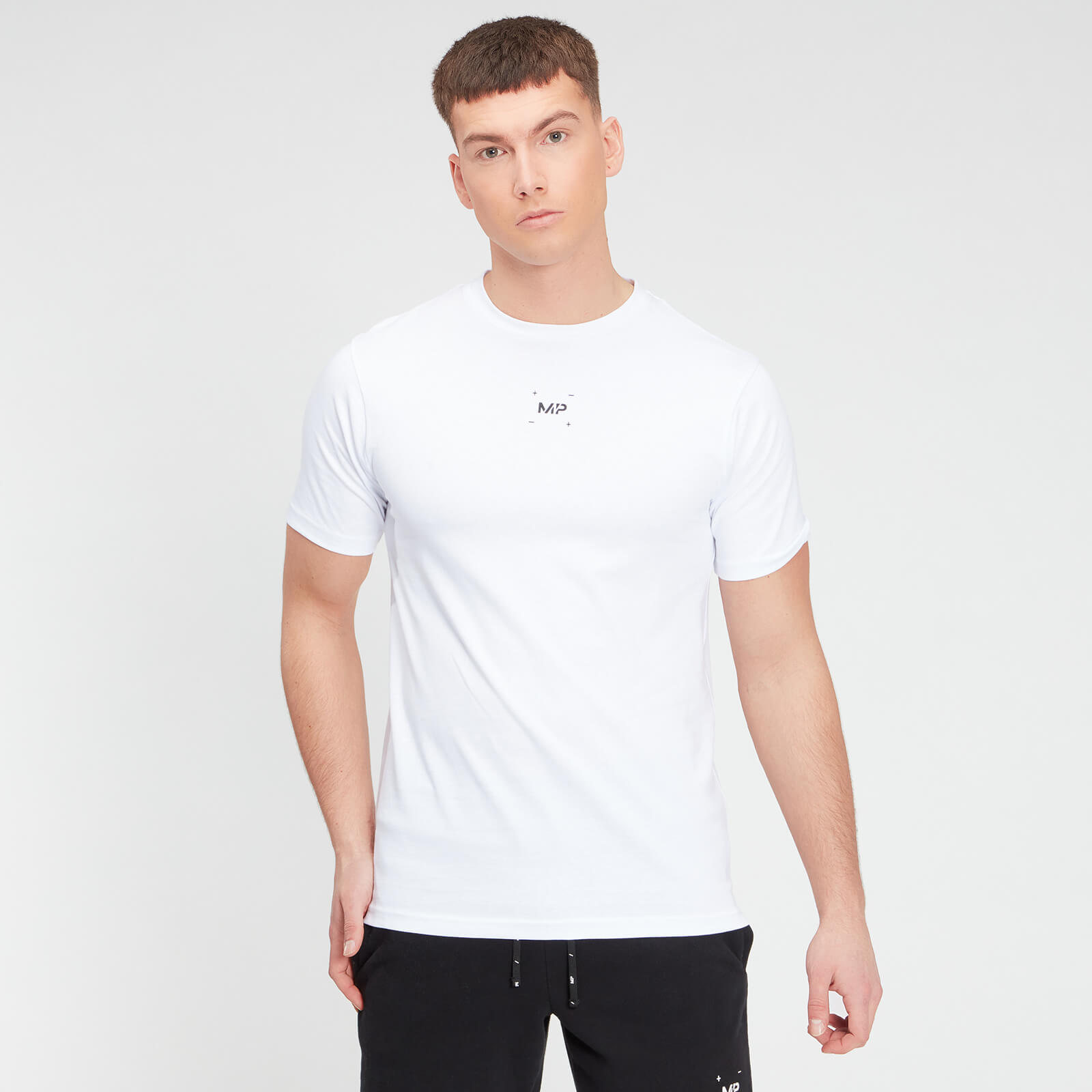 Мъжка тениска с къс ръкав Central Graphic на MP - бяло