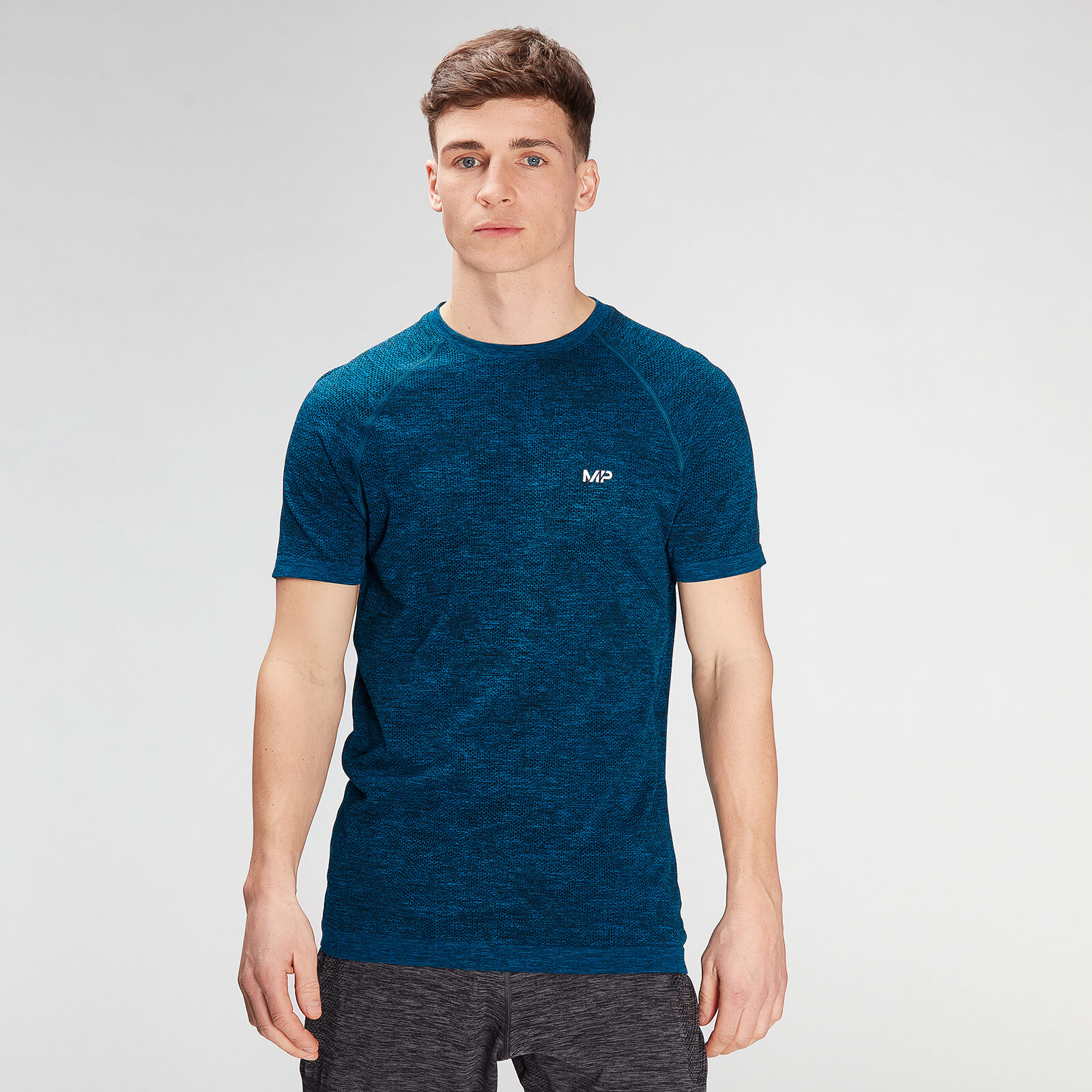MP Men's Essential Seamless Graphic Short Sleeve T-Shirt- Aqua