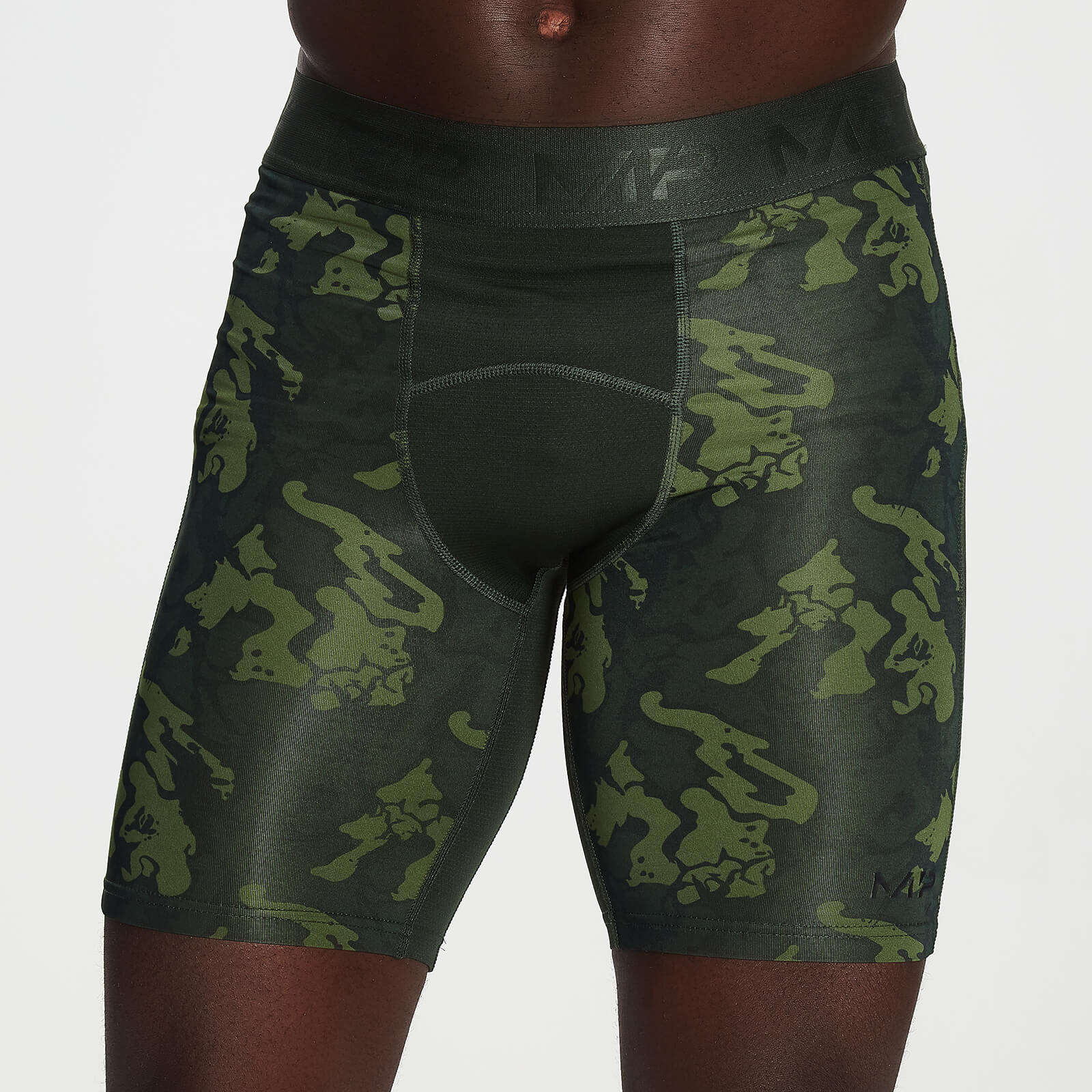 MP Men's Adapt Camo Base Layer Shorts- Green Camo