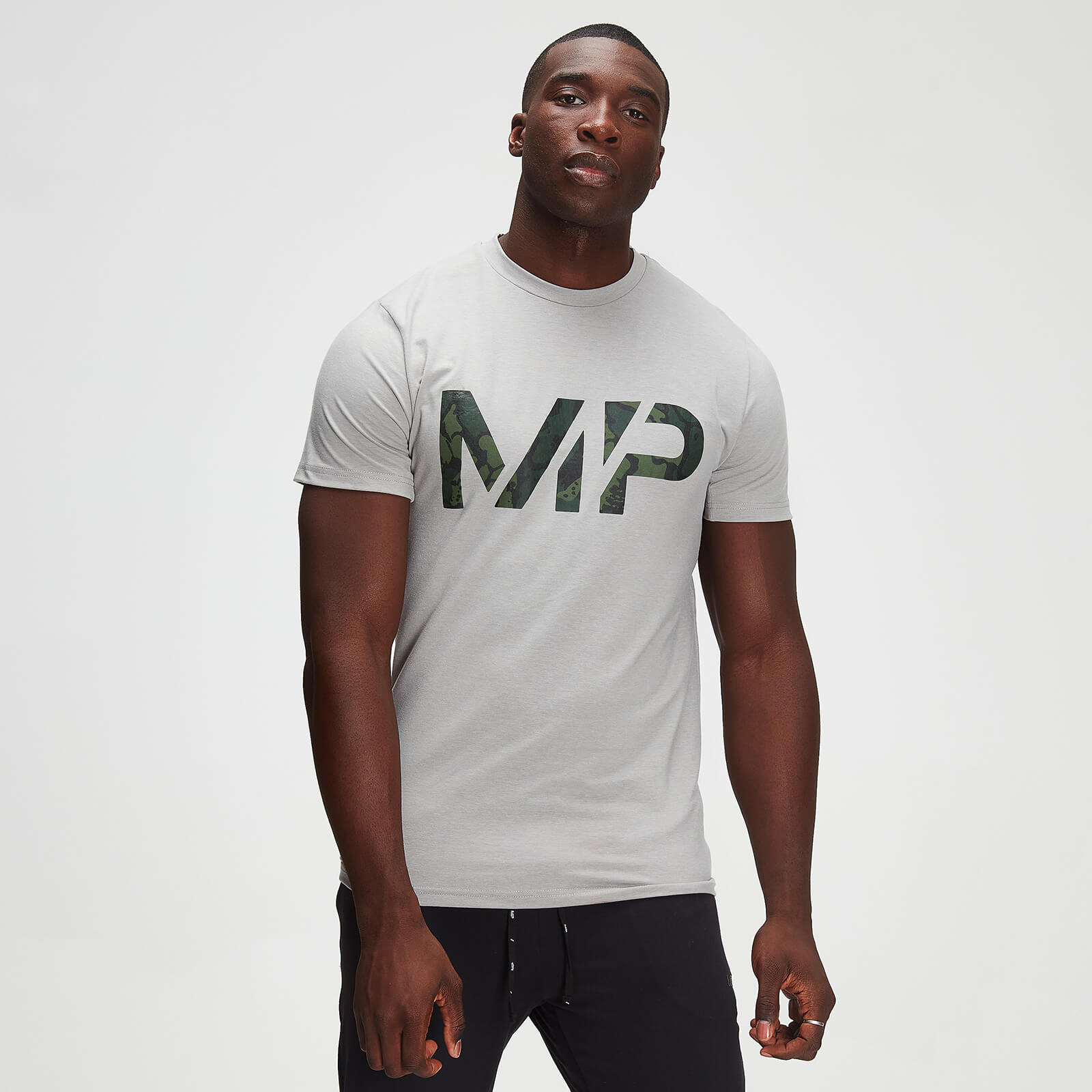 T-shirt à imprimé camouflage MP Adapt drirelease® pour hommes – Gris orage chiné