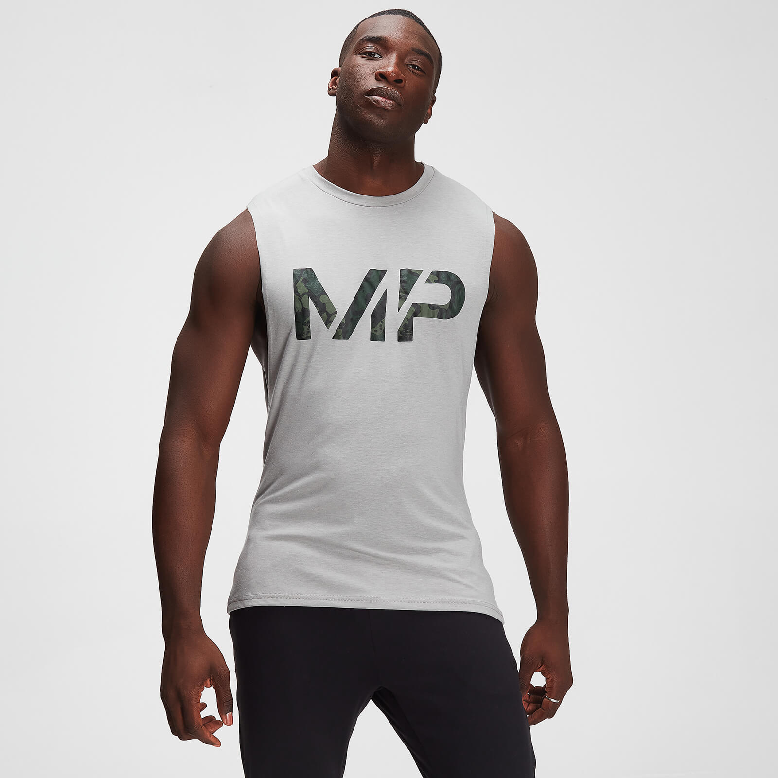 MP Men's Adapt drirelease® Camo Print Tank - Storm Grey Marl