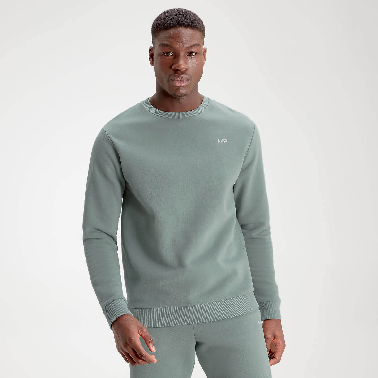 MP Men's Essentials Sweatshirt - Washed Green - XXS